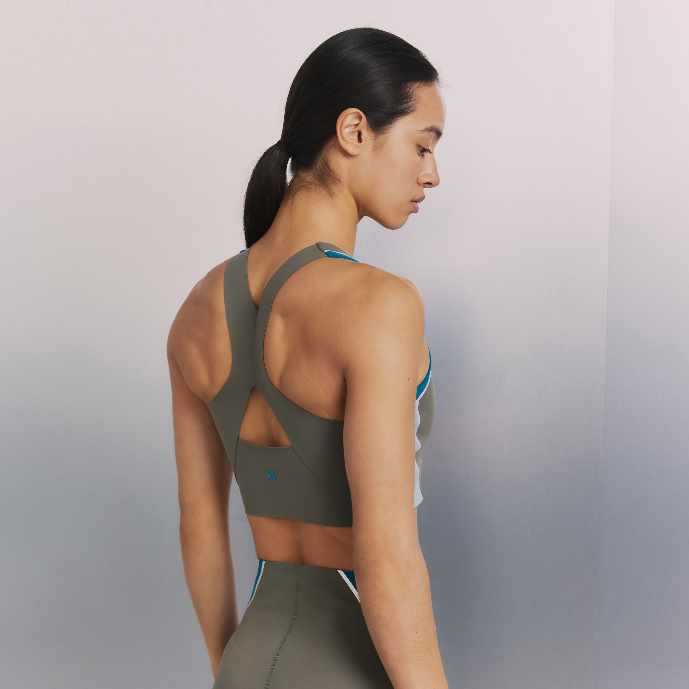 Top de Compressão de Training de Mulher Musgo-3