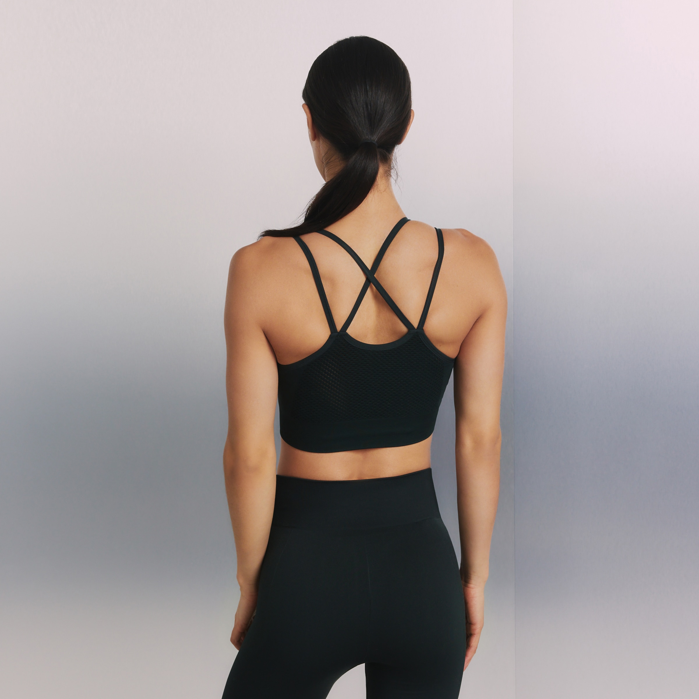 Top Seamless de Yoga de Mulher Verde-escuro-3