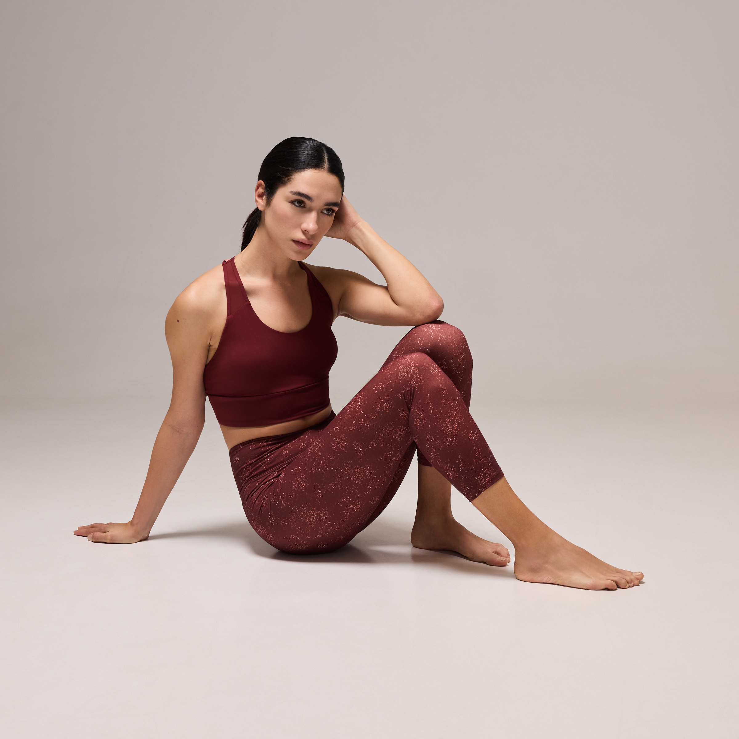 Top de Yoga de Mulher Terracota-2