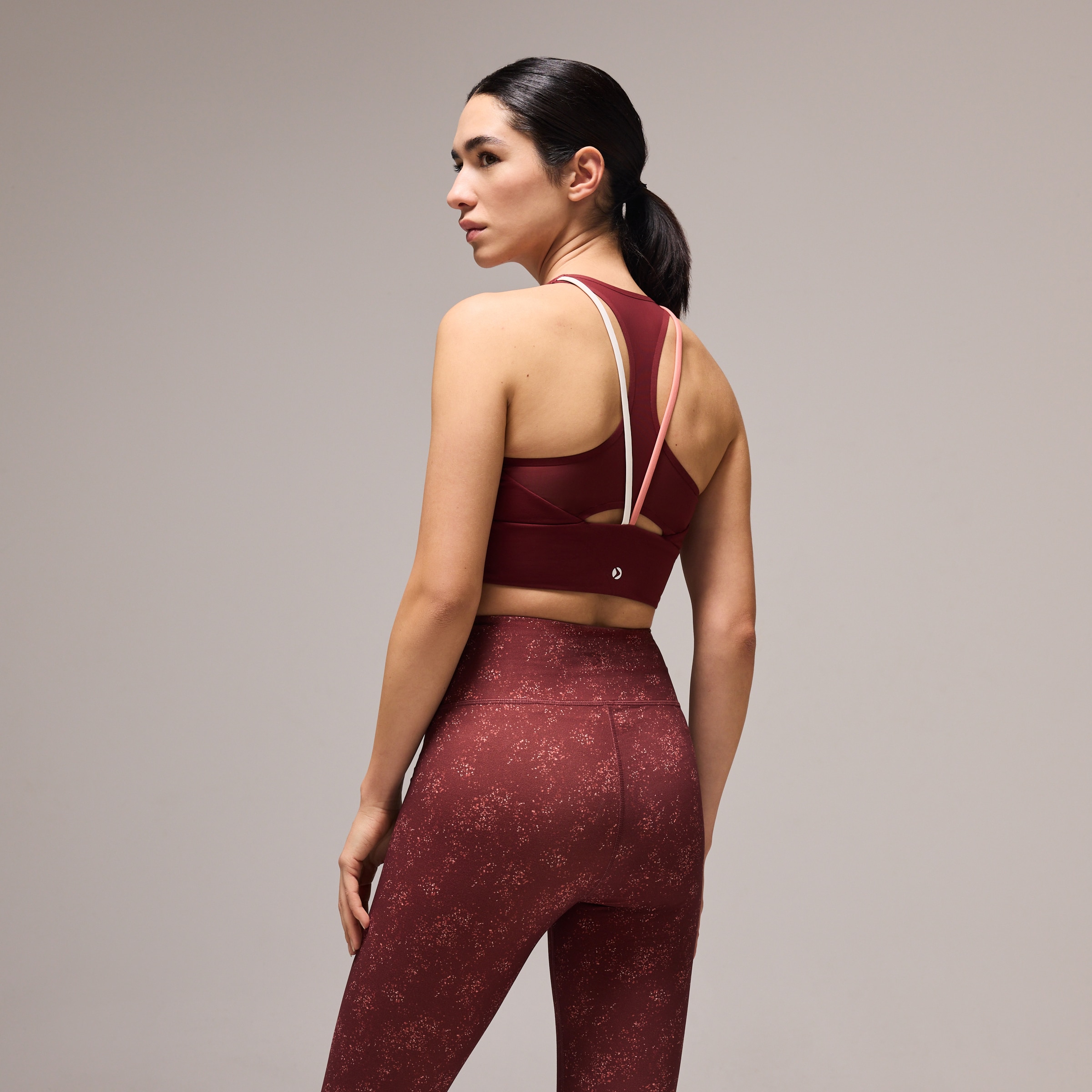 Top de Yoga de Mulher Terracota-3