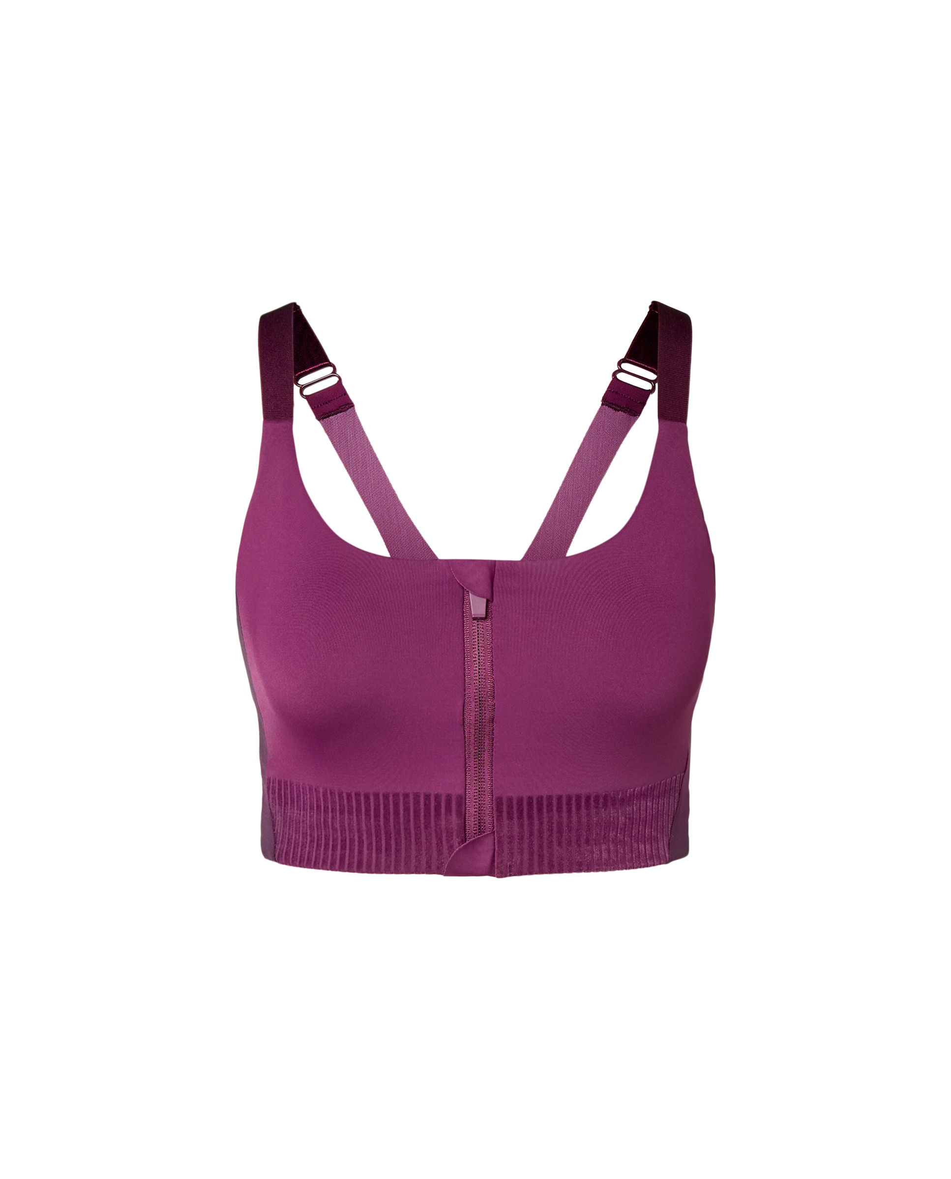 Top de Training de Mulher com Fecho de Correr Bordeaux-4