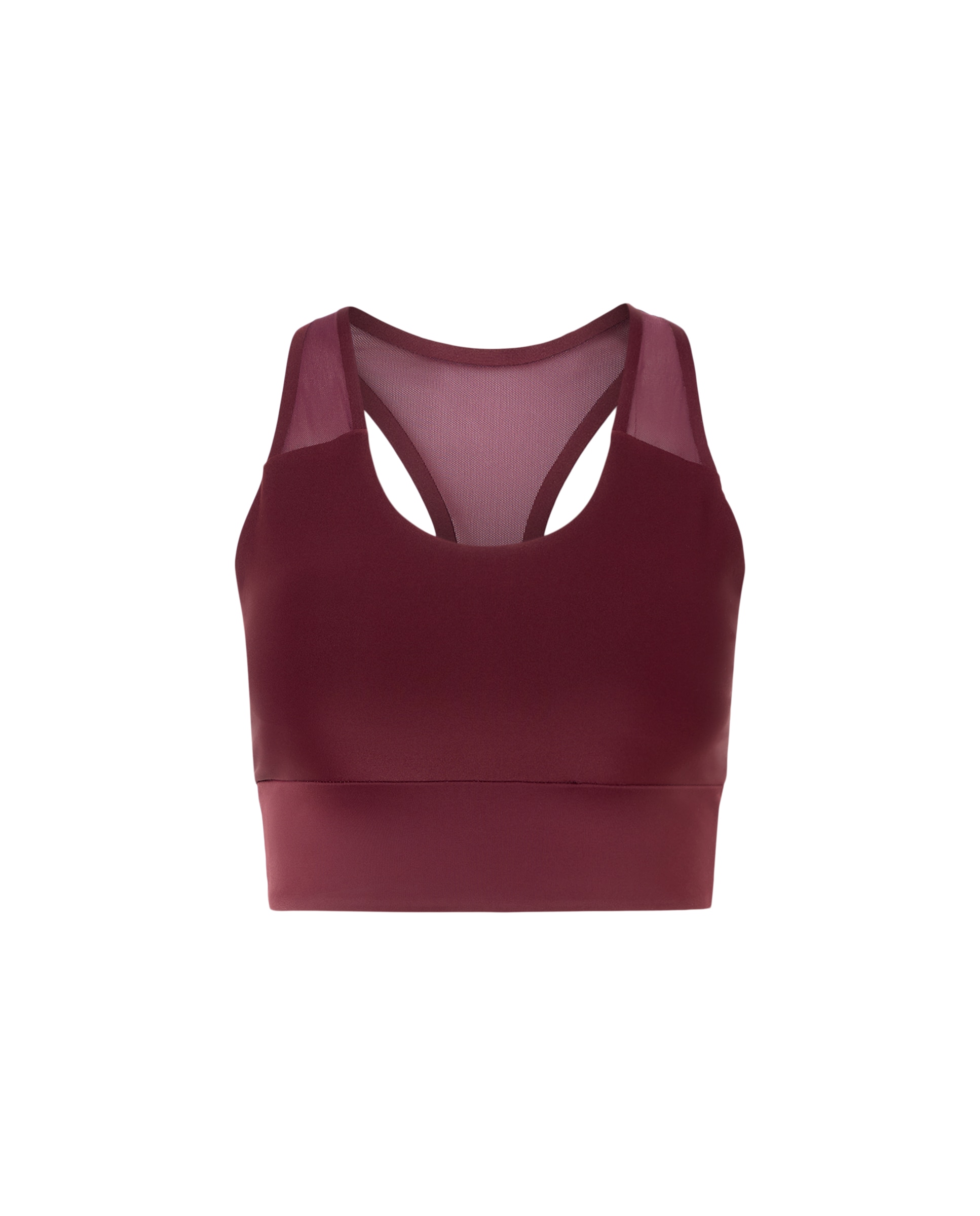 Top de training con mesh de mujer Boomerang - Ciruela Ciruela-4