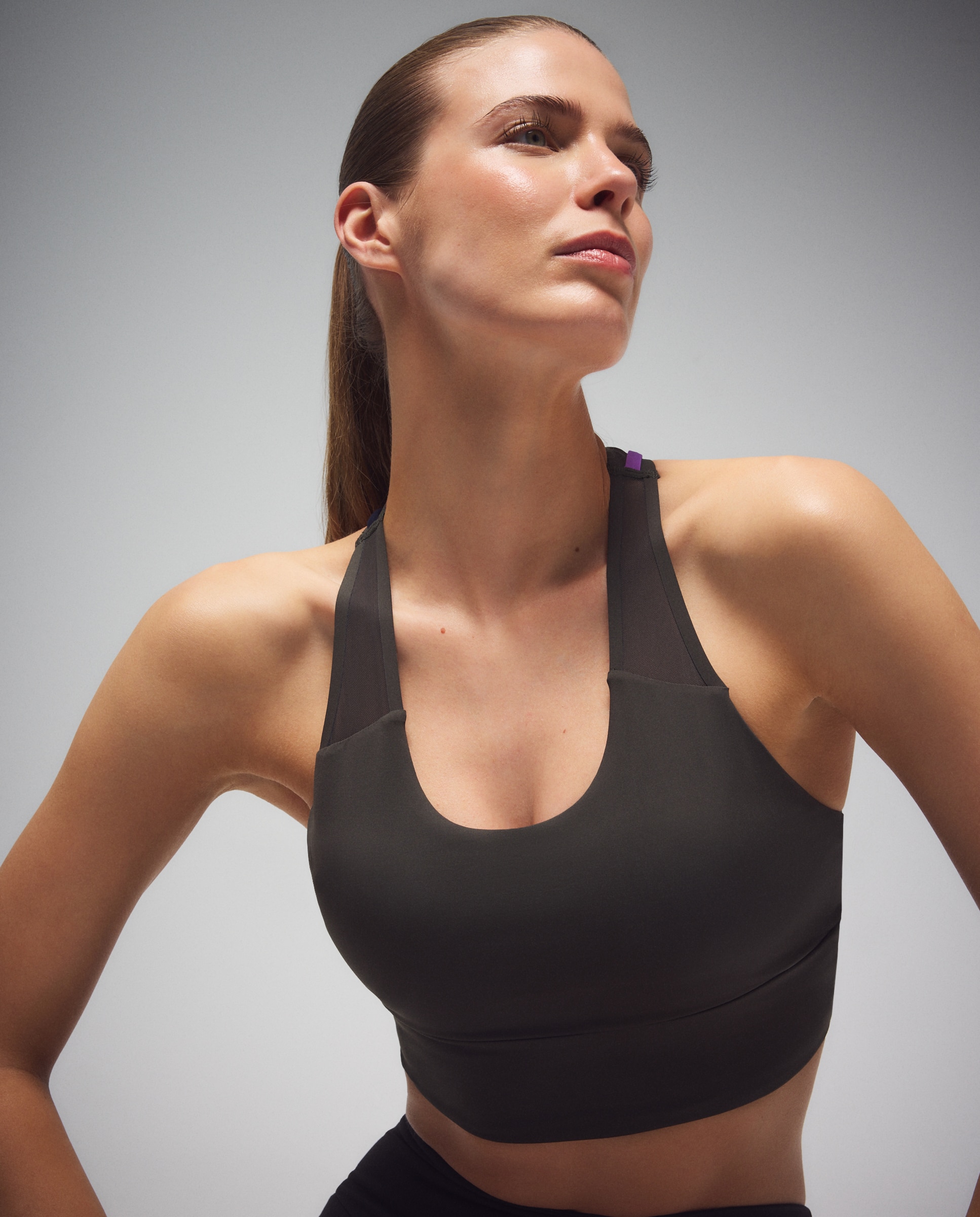 Top de Training de Mulher com Mesh 580 Musgo-4