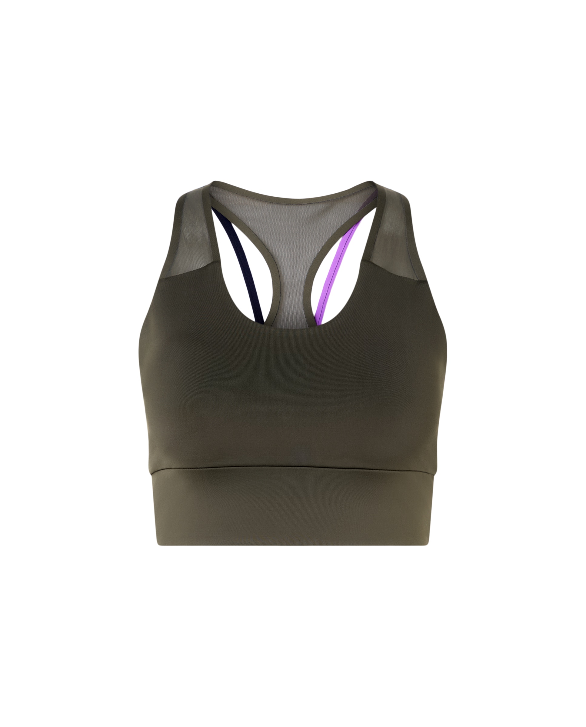 Top de Training de Mulher com Mesh 580 Musgo-5