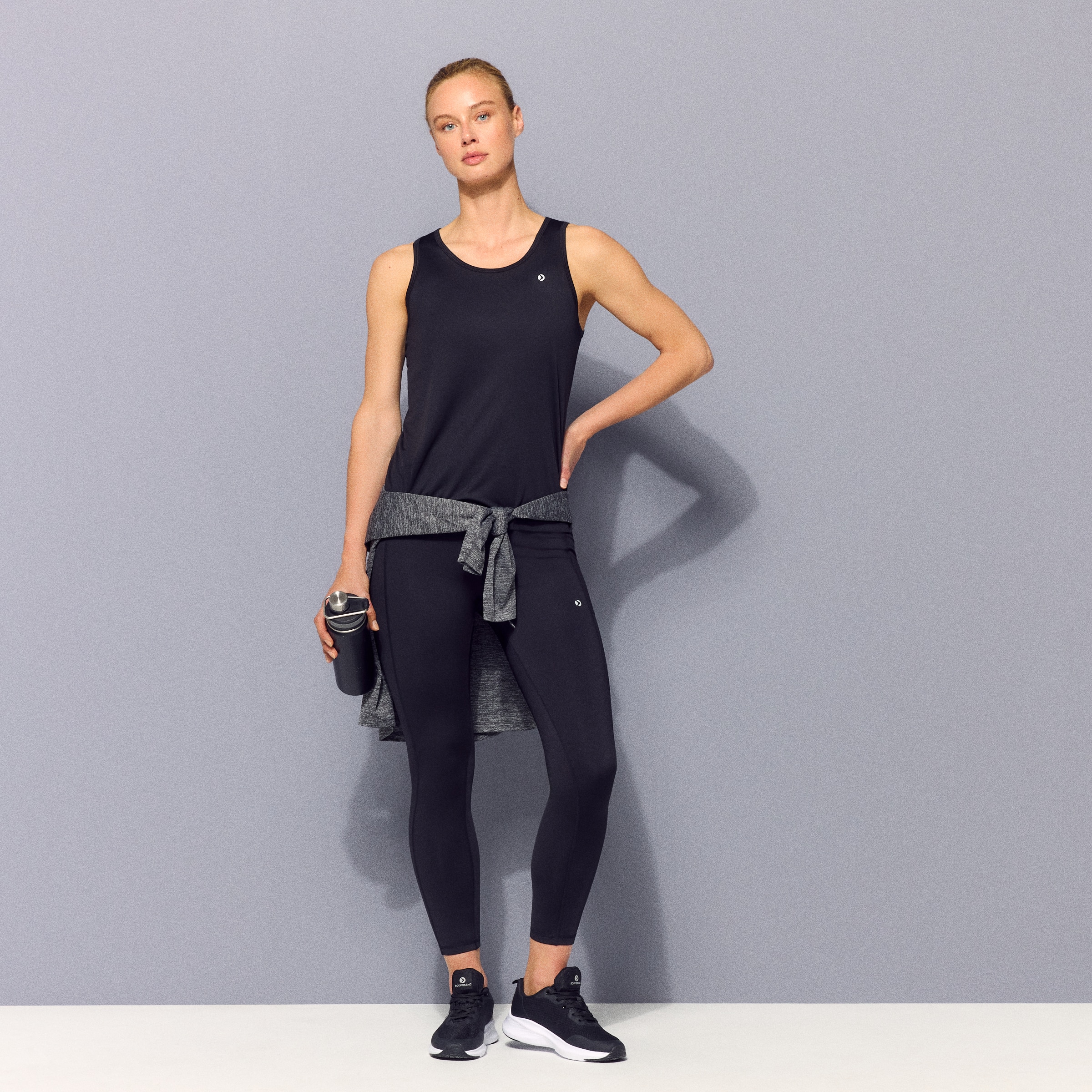 Tank de running de mujer Boomerang - Negro Negro-2