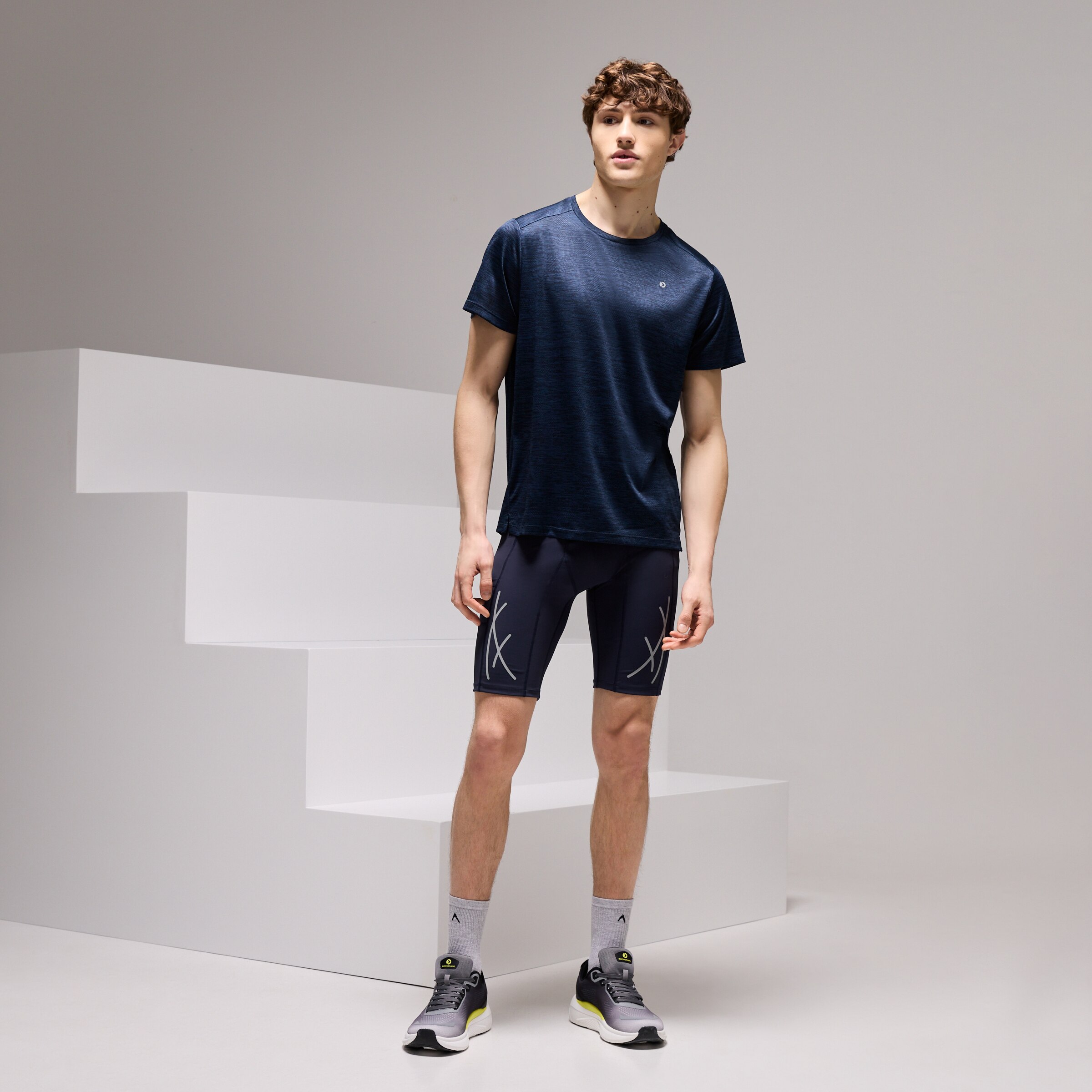 T-shirt de Running de Homem Azul-escuro-2
