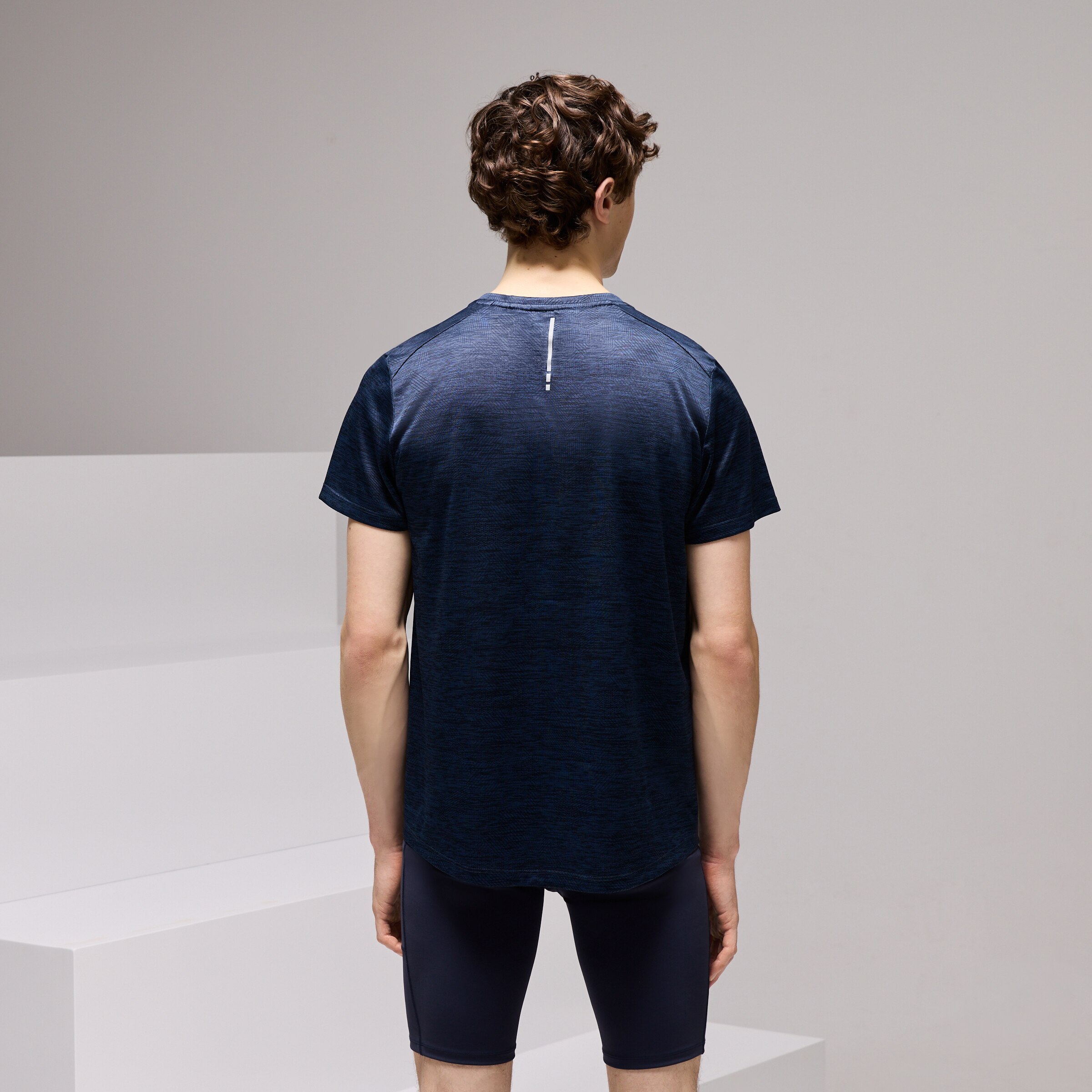 T-shirt de Running de Homem Azul-escuro-3