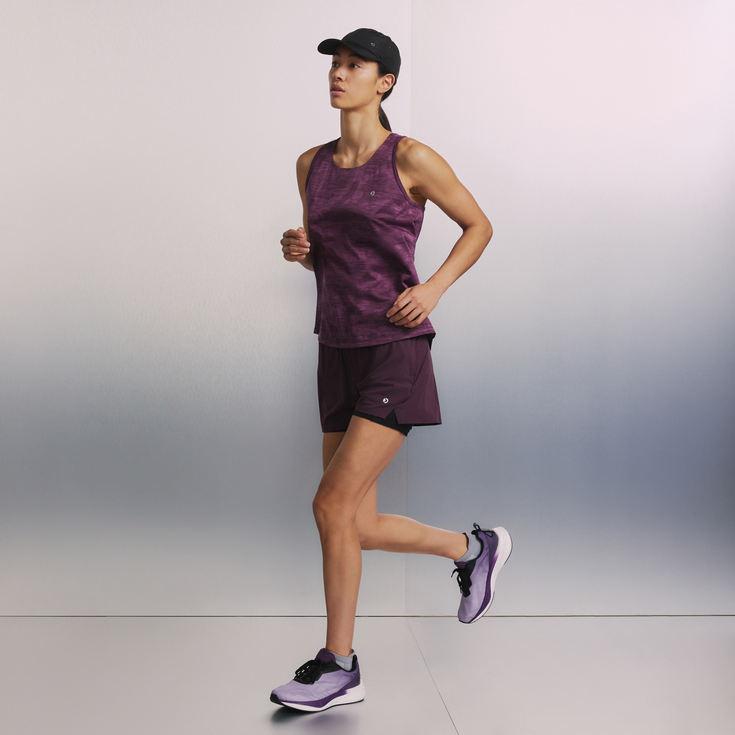 Tank Top de Running de Mulher Bordeaux-2