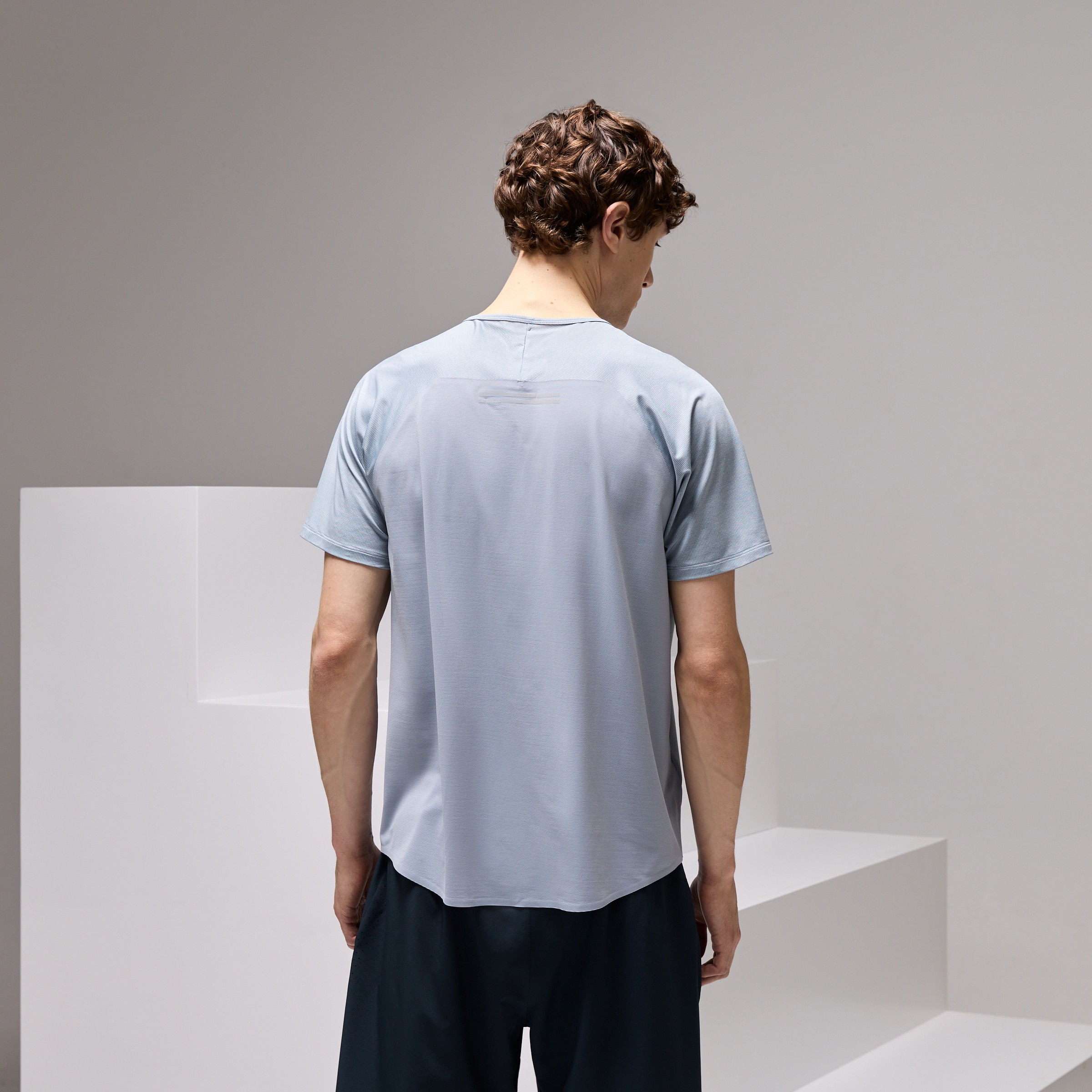 T-shirt de Running de Homem Cinzento-claro-3
