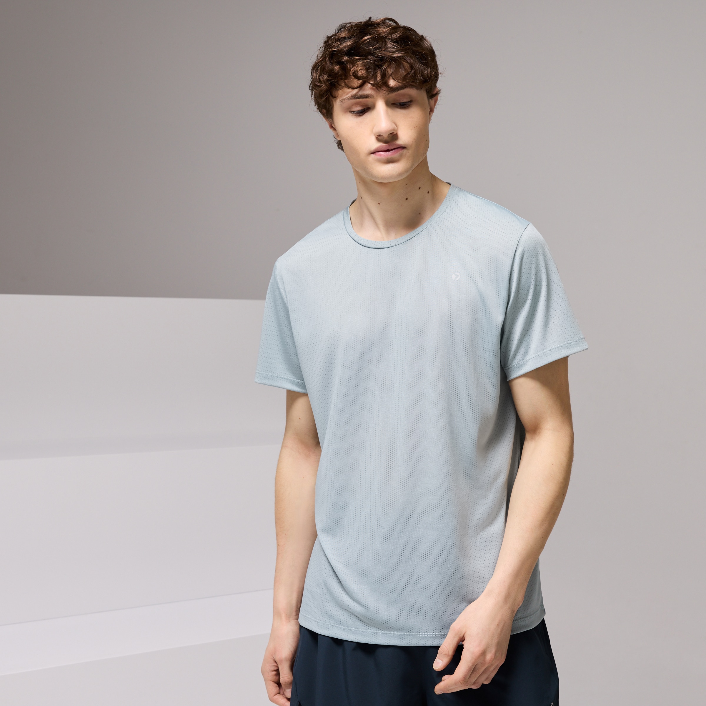T-shirt de Running de Homem Verde-1