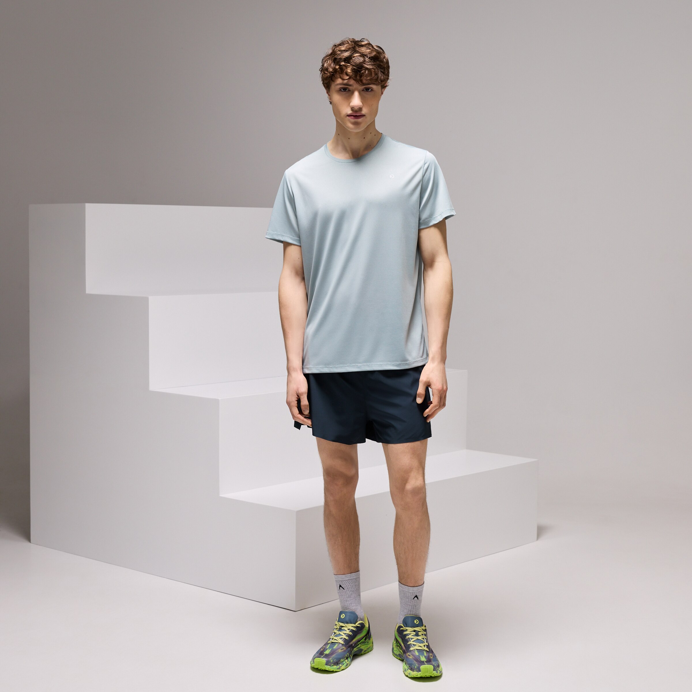 T-shirt de Running de Homem Verde-2