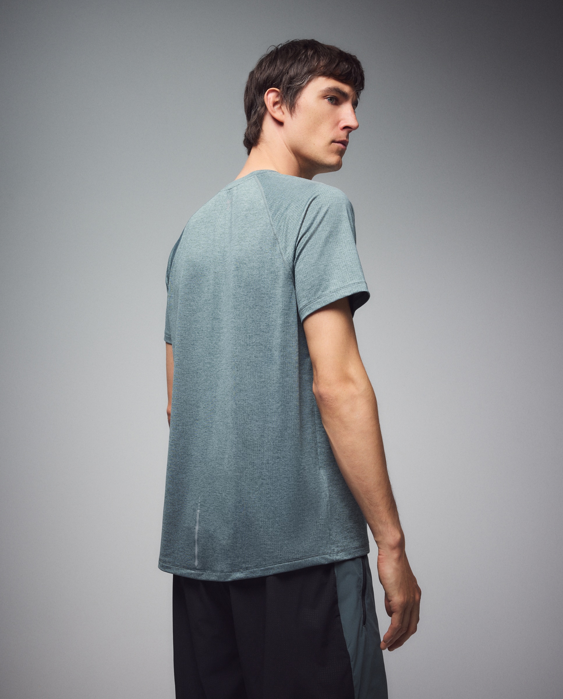T-shirt de Running de Homem Verde-3