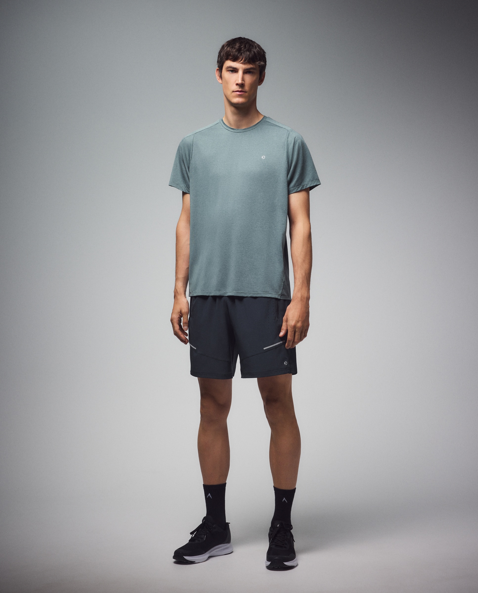 T-shirt de Running de Homem Verde-2