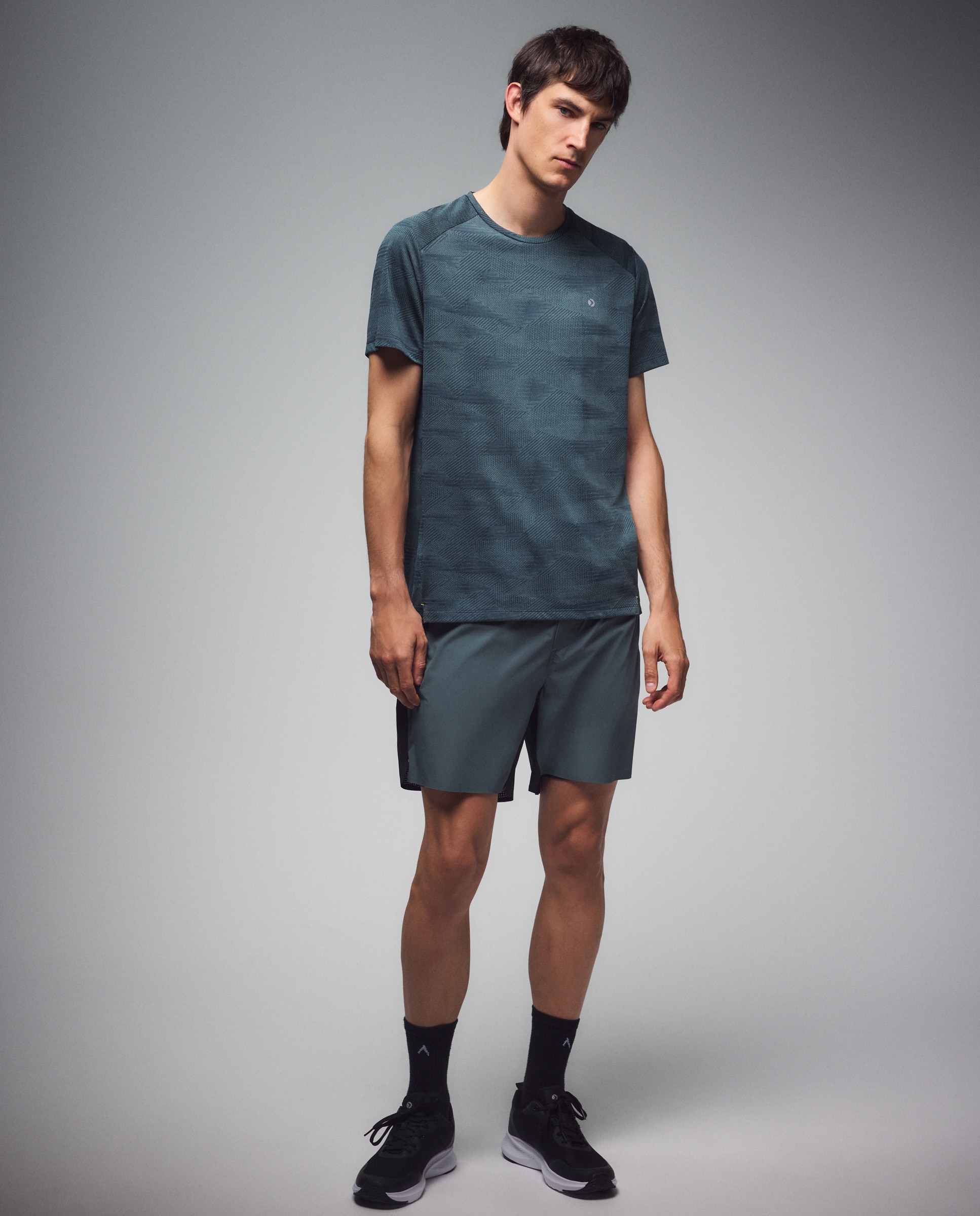 T-shirt de Running de Homem Verde-2