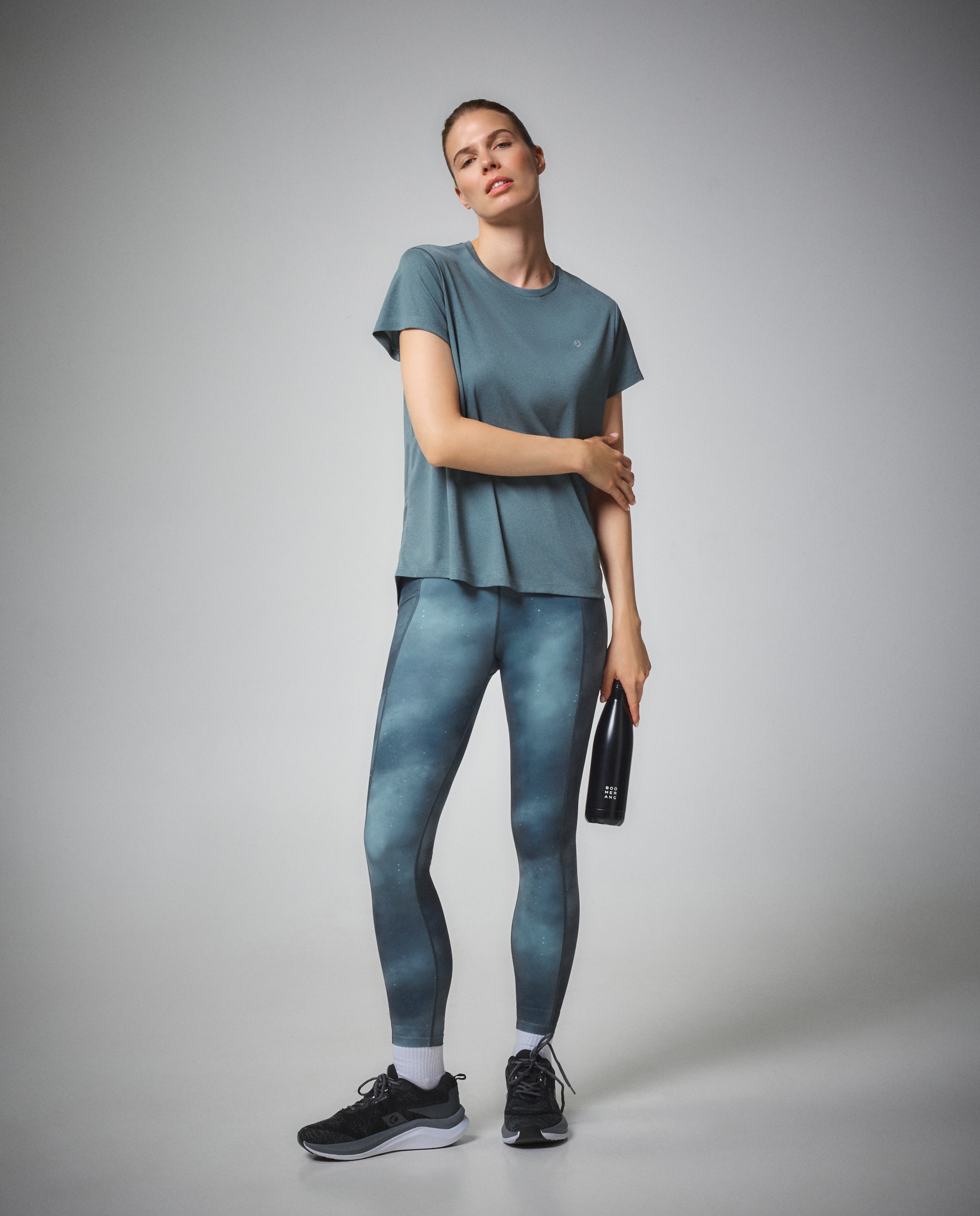 T-shirt de Running de Mulher Verde-2