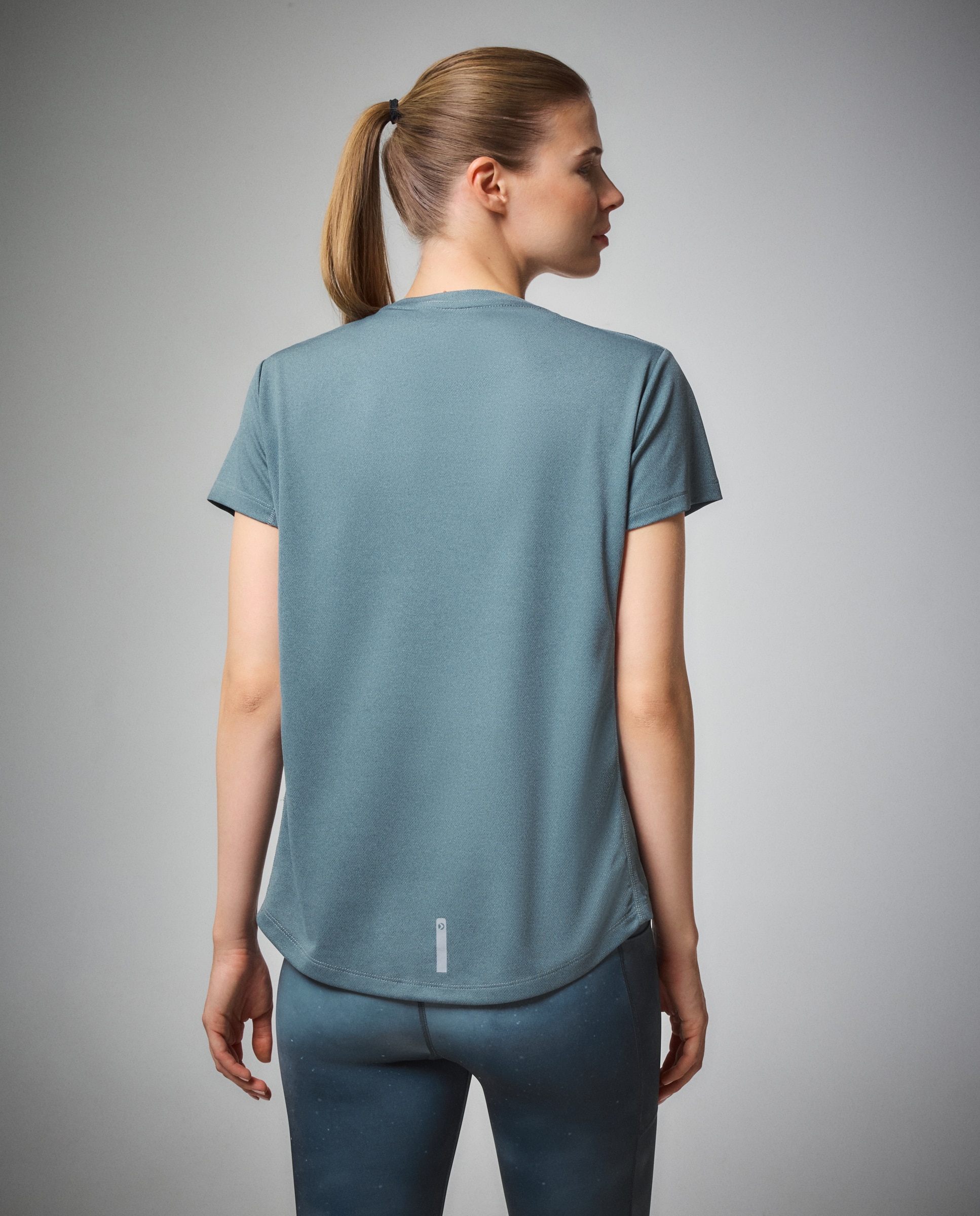T-shirt de Running de Mulher Verde-3