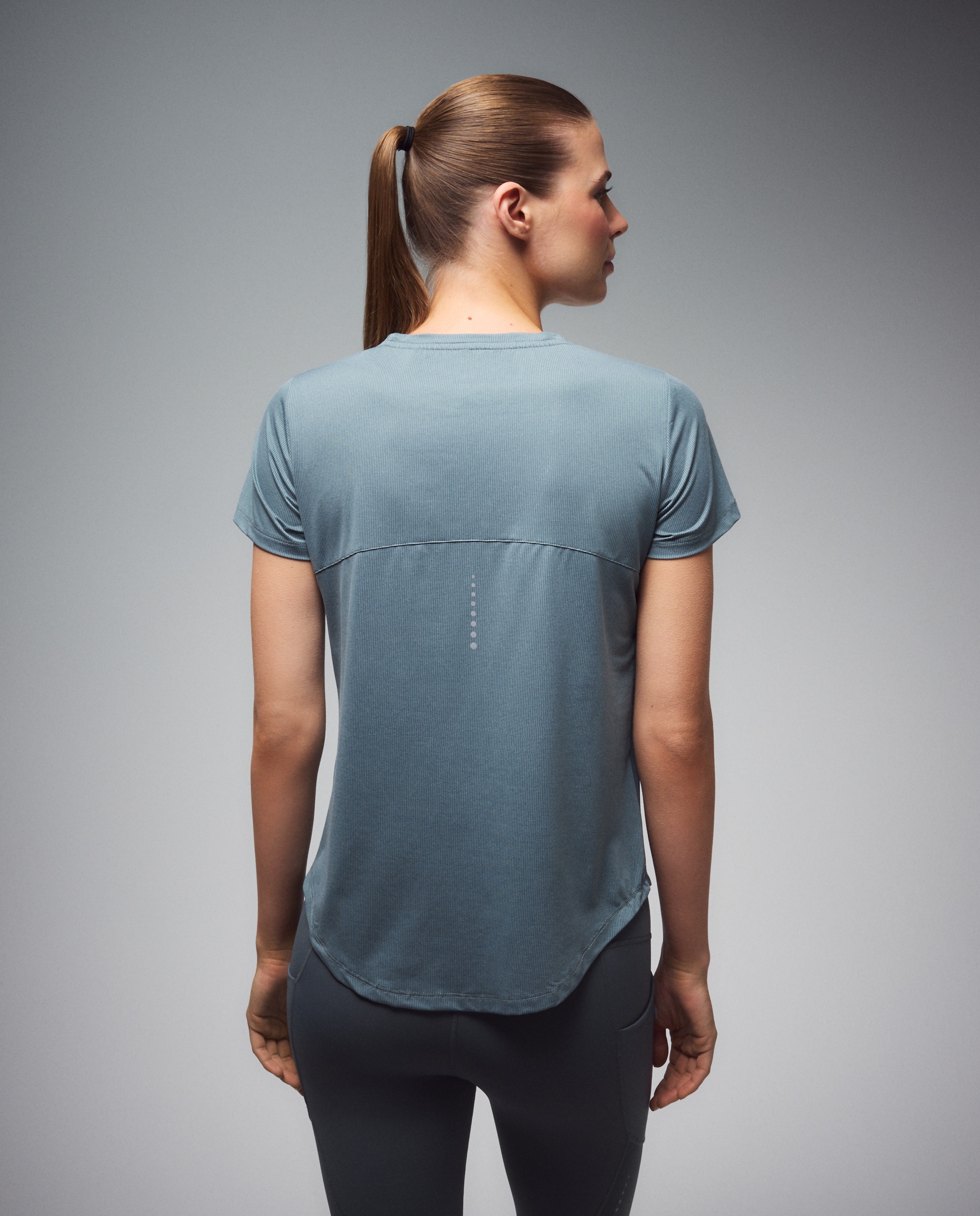 T-shirt de Running de Mulher Verde-3