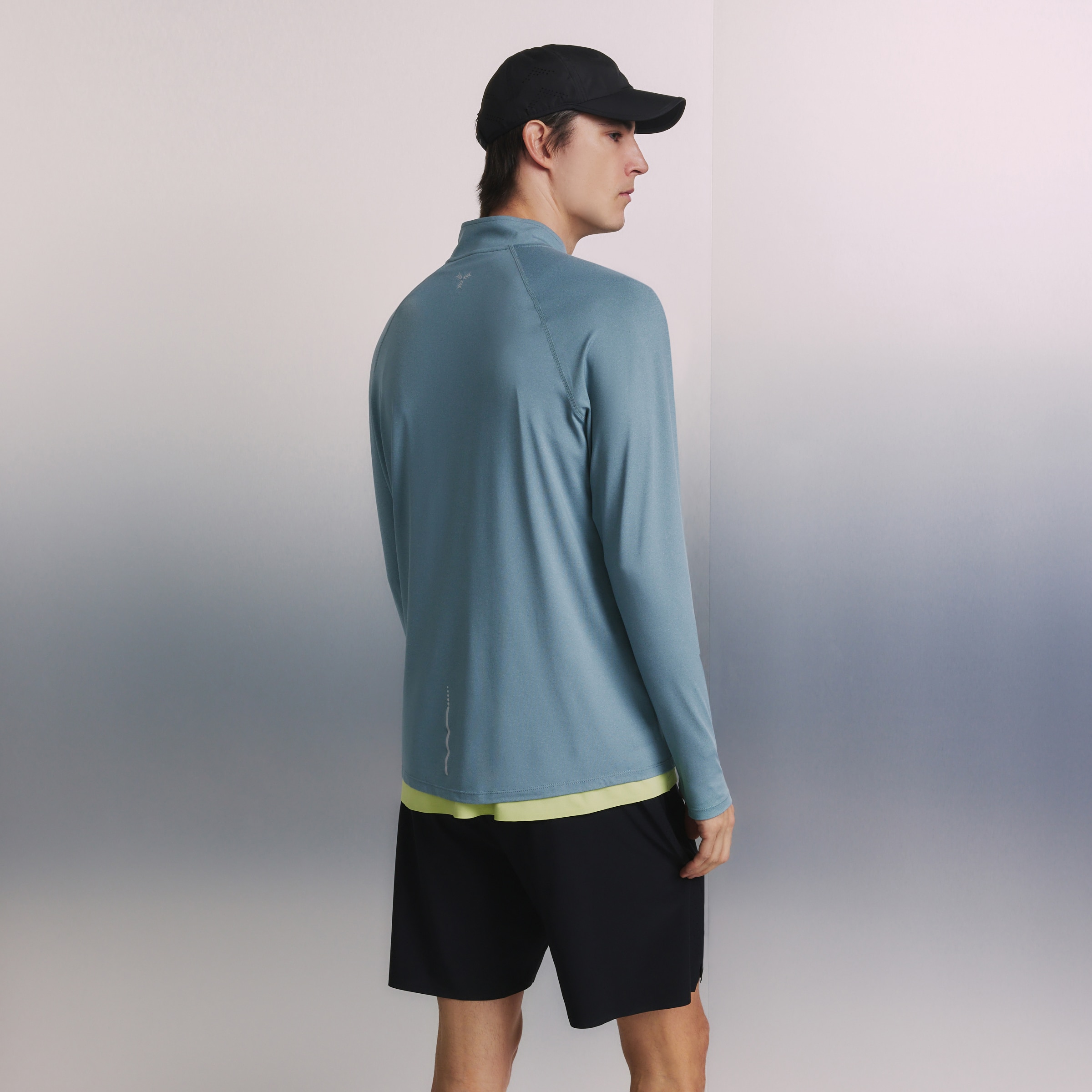T-shirt 1/2 Fecho de Correr de Corrida Boomerang Verde-3