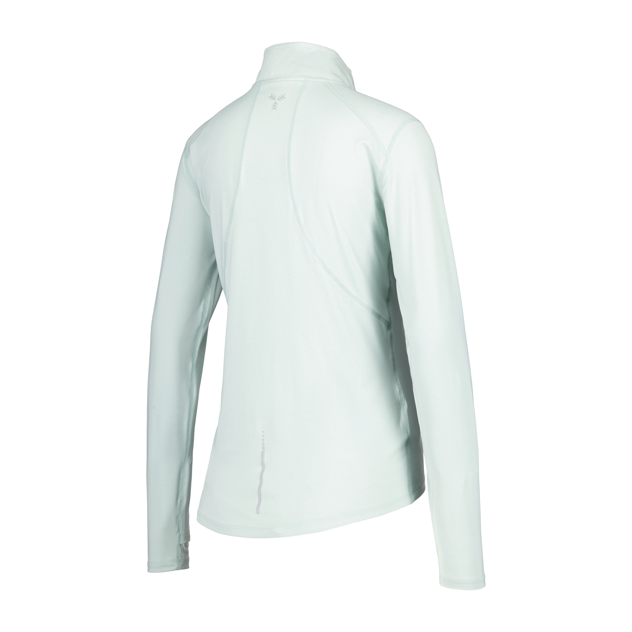 Camiseta 1/2 cremallera de running de mujer Boomerang - Verde claro Verde claro-5