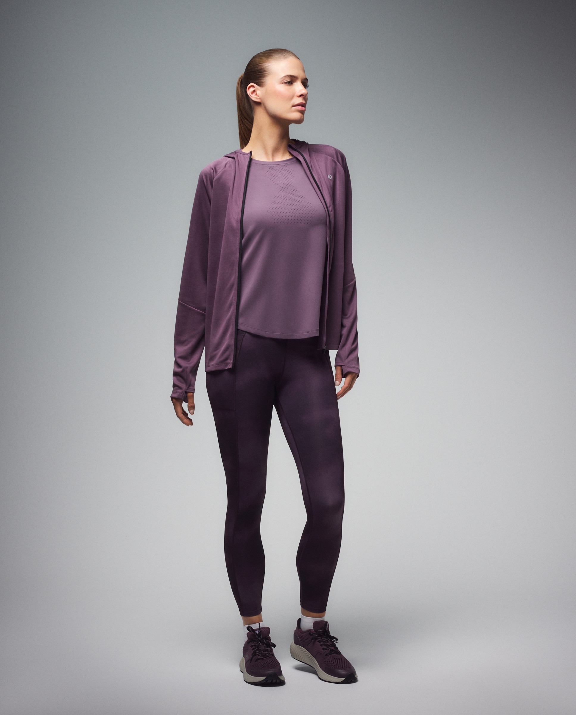 Sweatshirt de Running de Mulher Púrpura-2