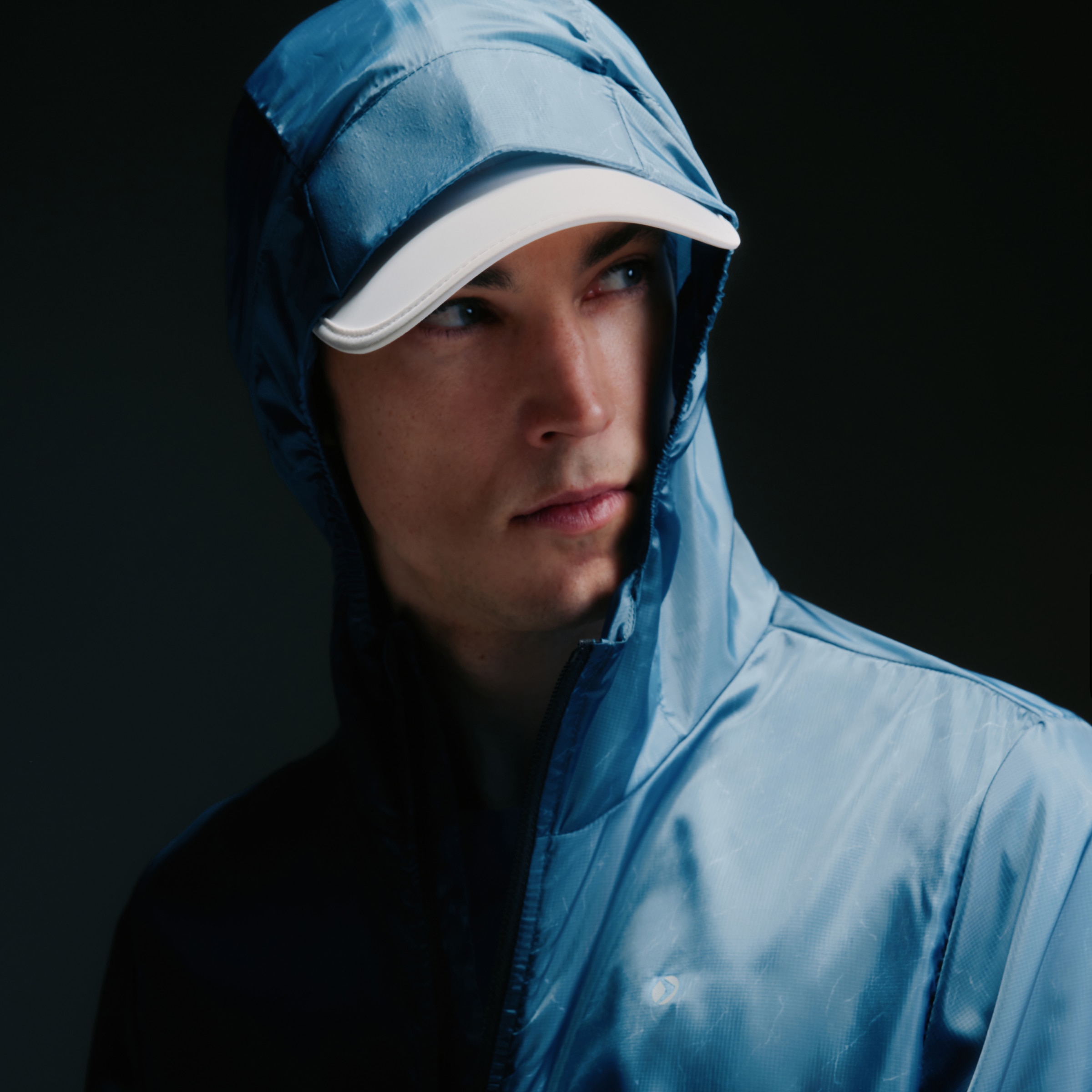 Corta-Vento de Running de Homem Azul-1