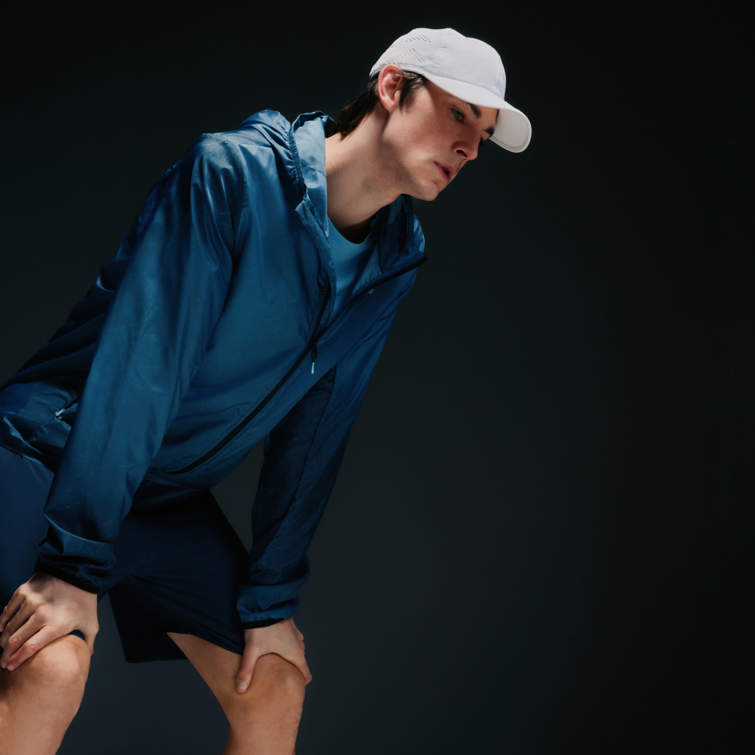 Corta-Vento de Running de Homem Azul-4