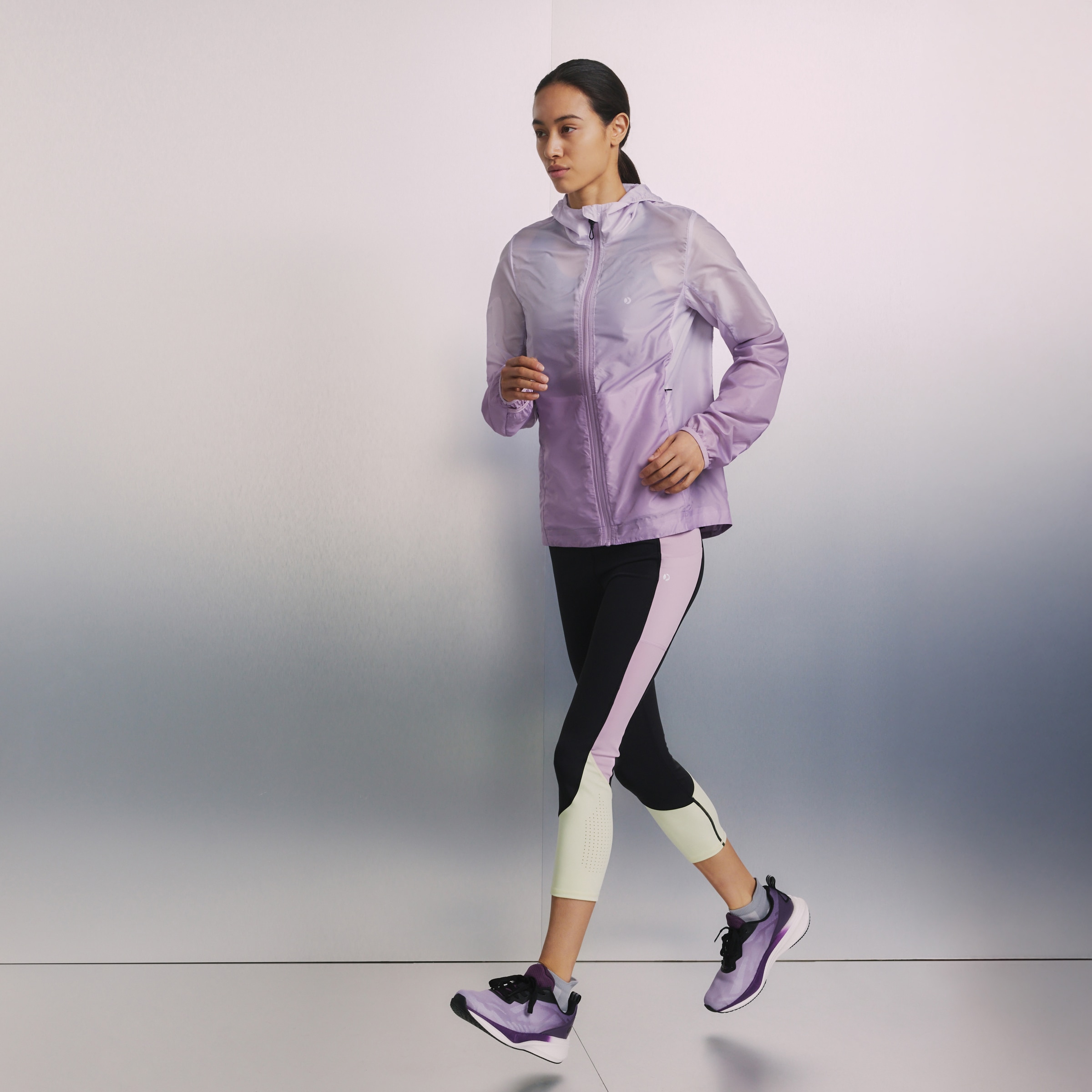 Corta-Vento de Running de Mulher Lilás-3