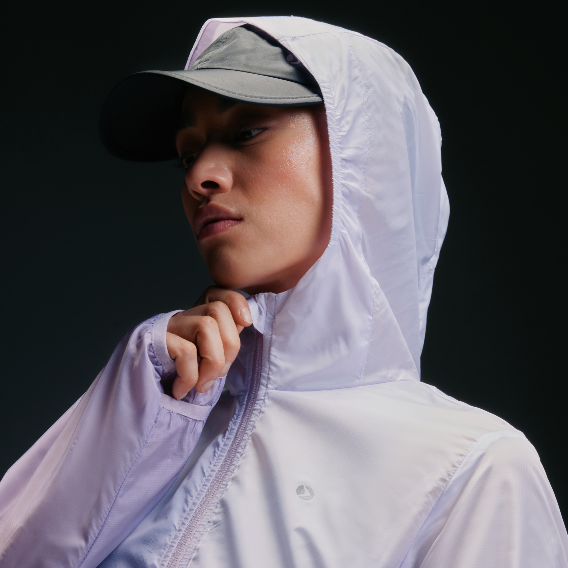 Corta-Vento de Running de Mulher Lilás-5