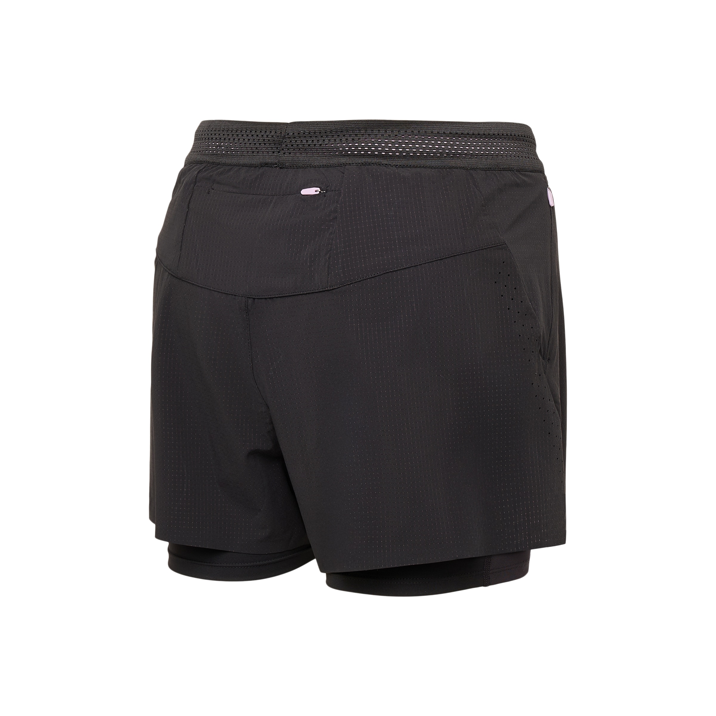 Calções 2 em 1 de Corrida Boomerang Preto-5