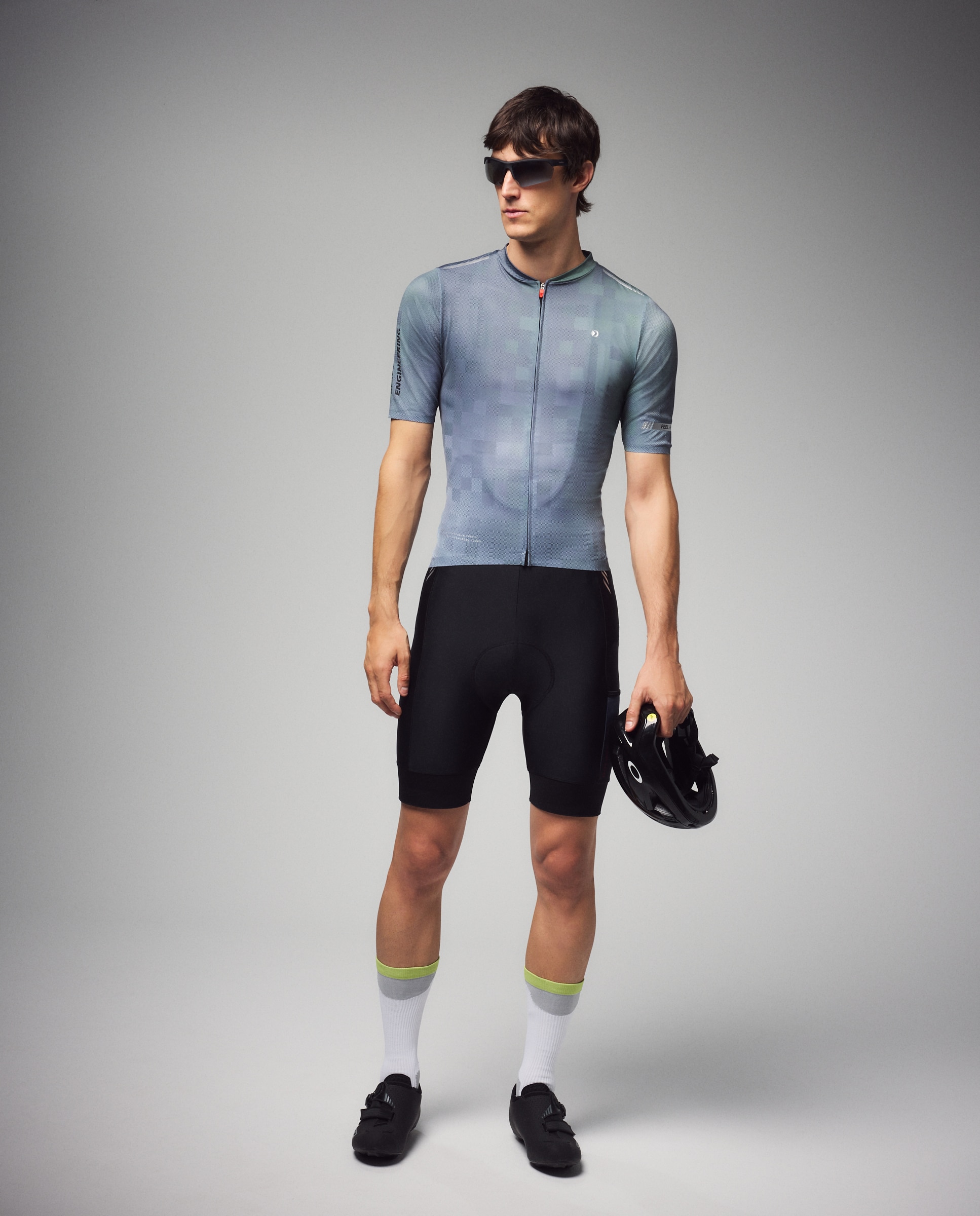 Camisola Desportiva de Ciclismo de Homem Verde-2