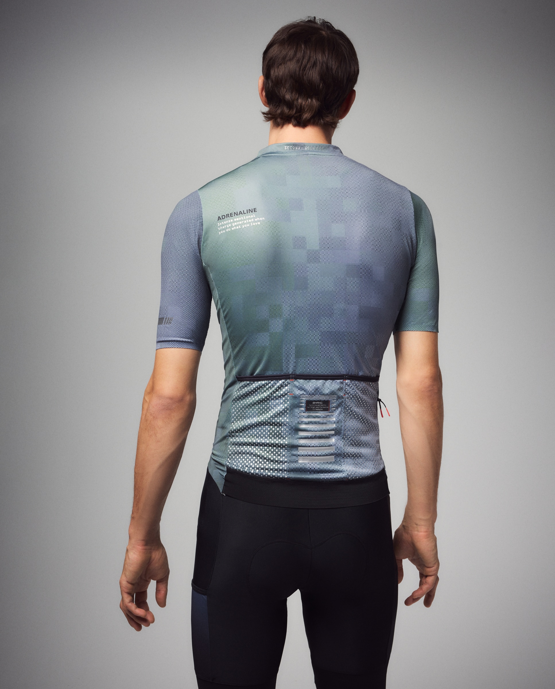 Camisola Desportiva de Ciclismo de Homem Verde-3