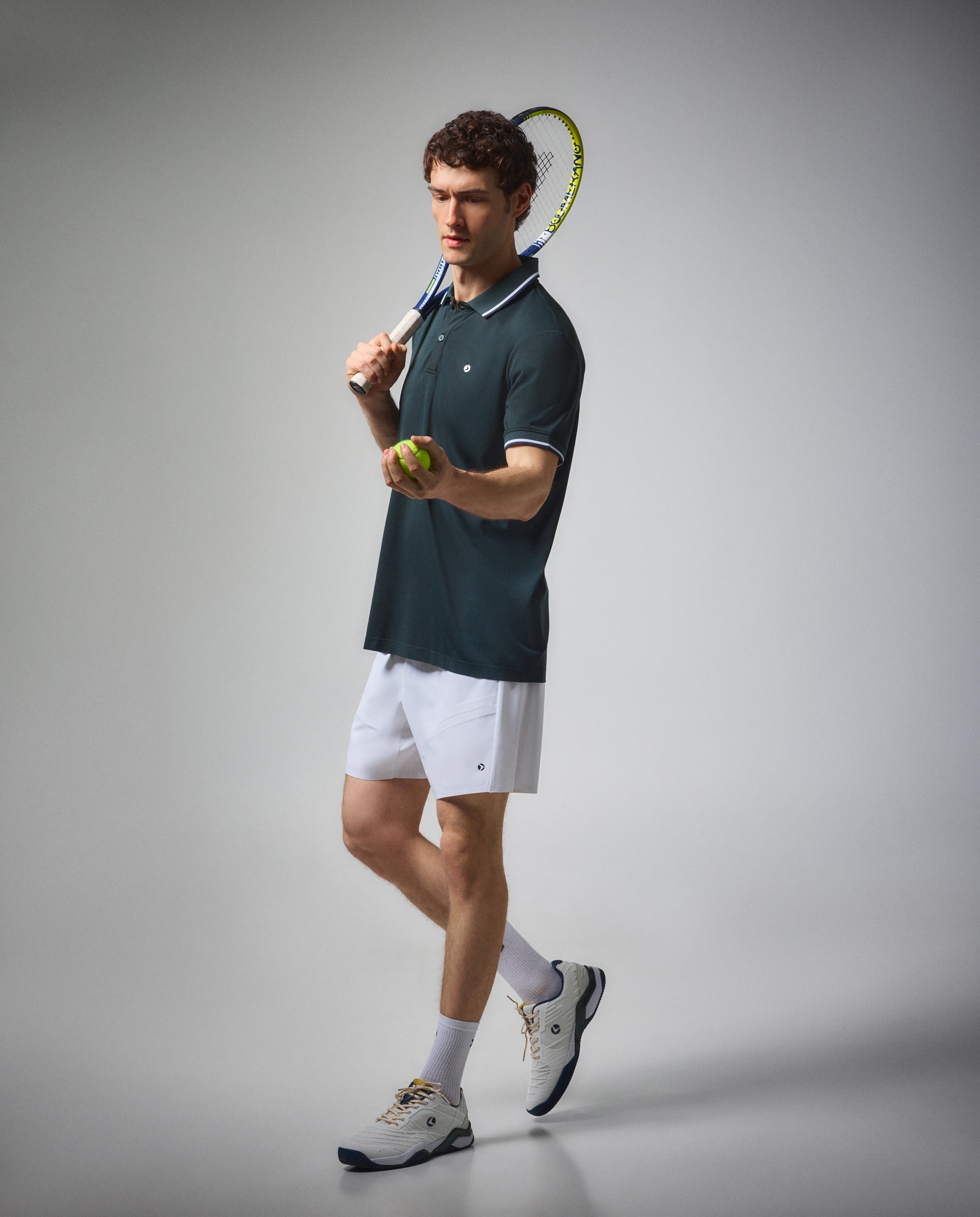 Polo de Padel/Ténis de Homem Verde-2