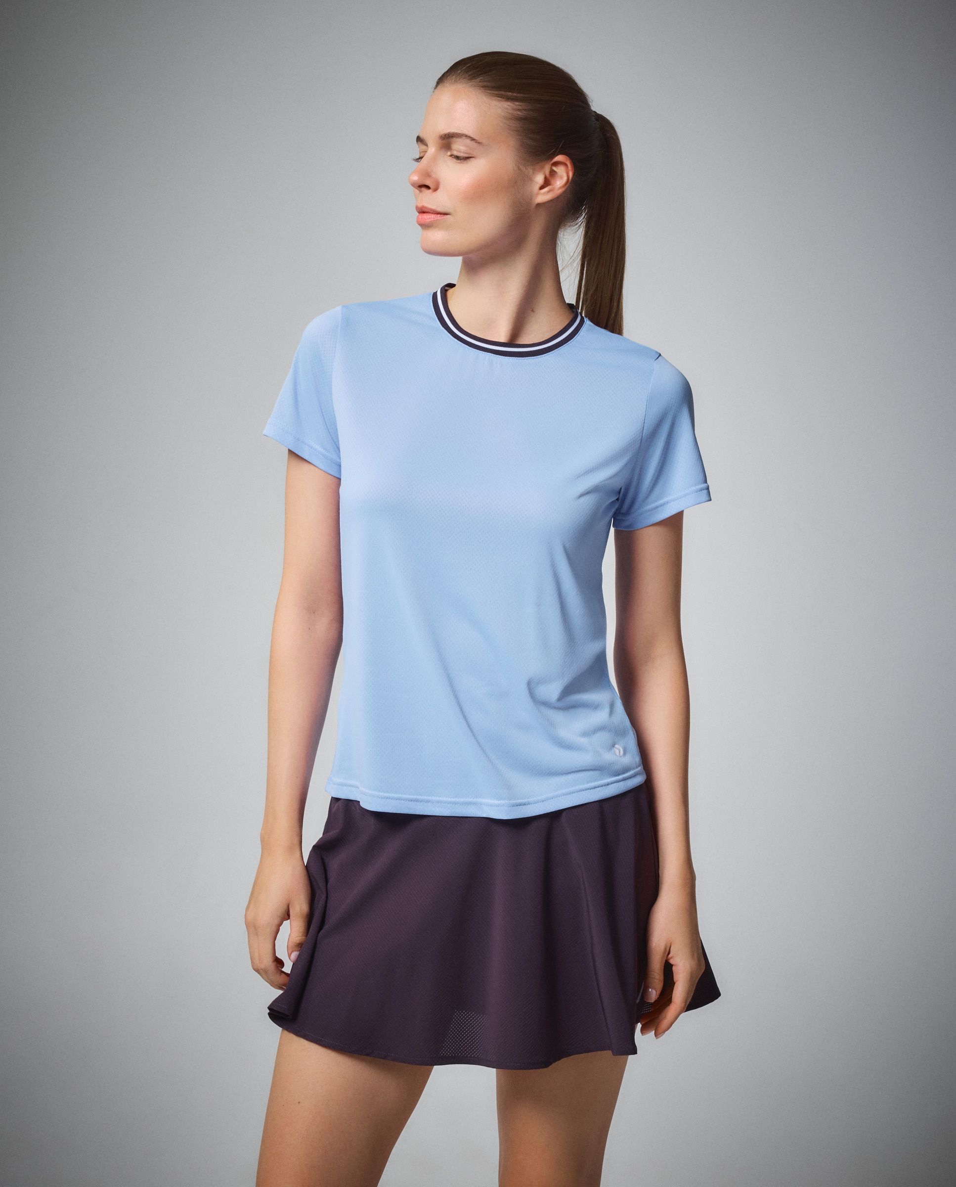 T-shirt de Padel/Ténis de Mulher 400 Azul-2