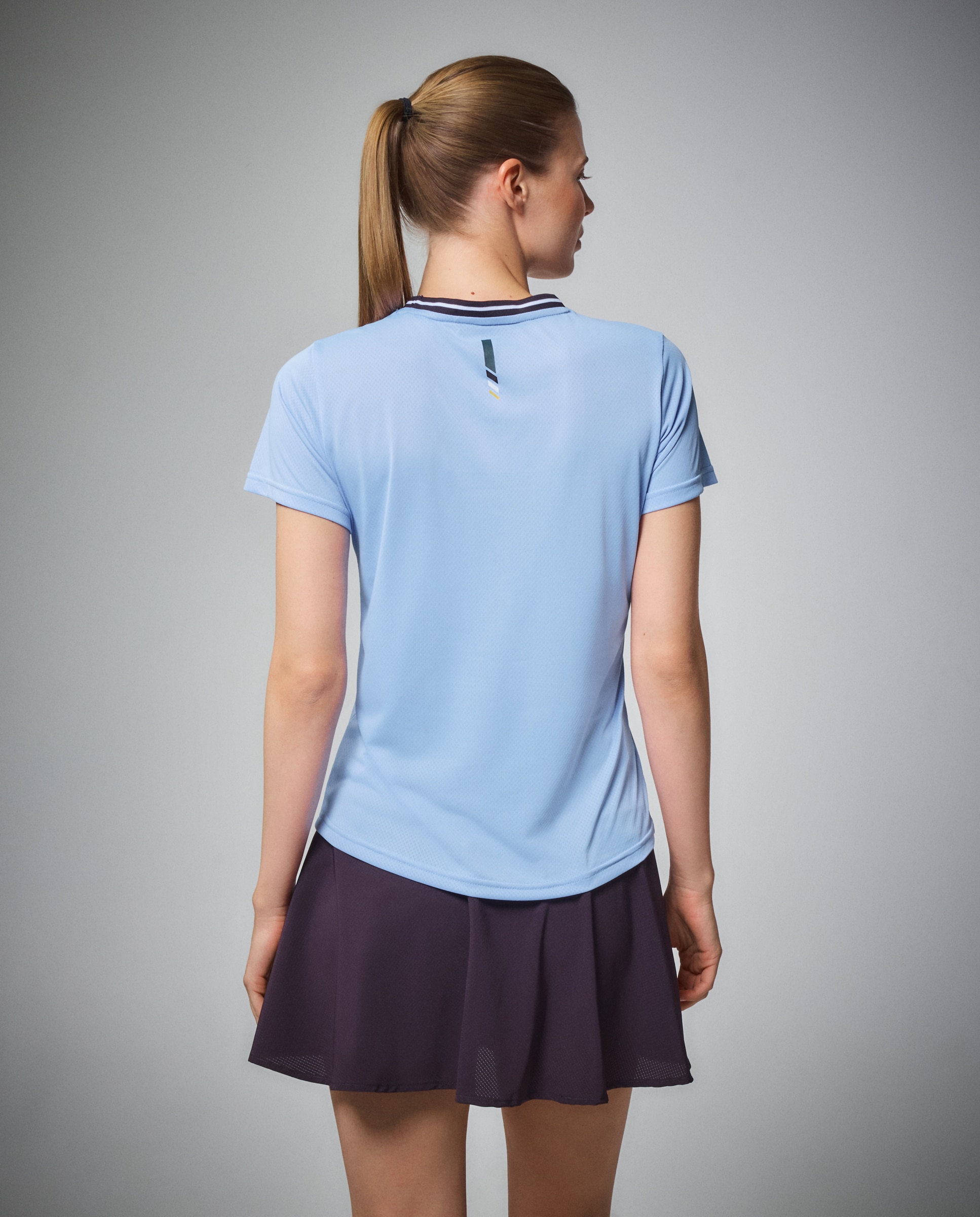 T-shirt de Padel/Ténis de Mulher 400 Azul-3