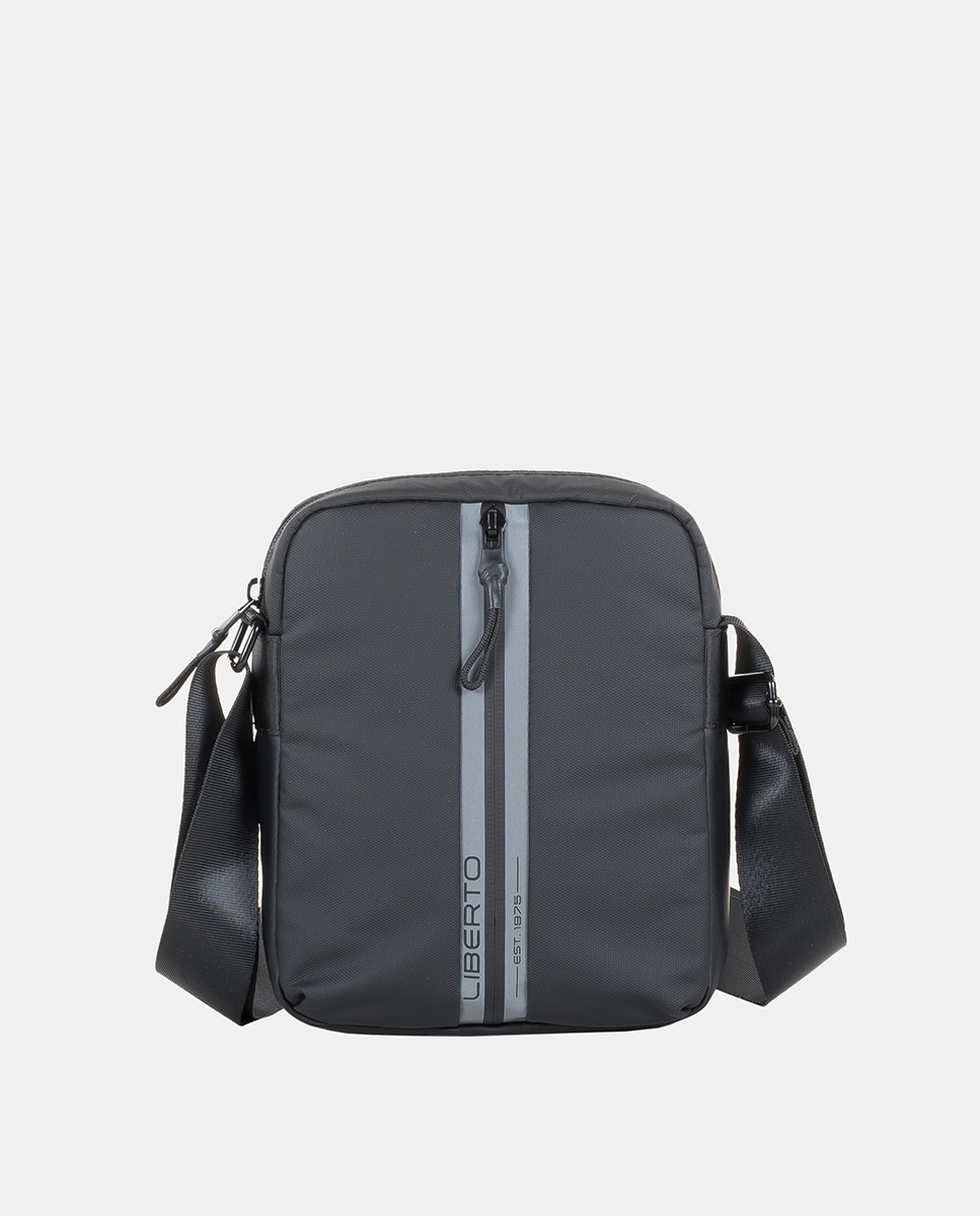 Mala a Tiracolo Pequena com Bolso Central Preto-1
