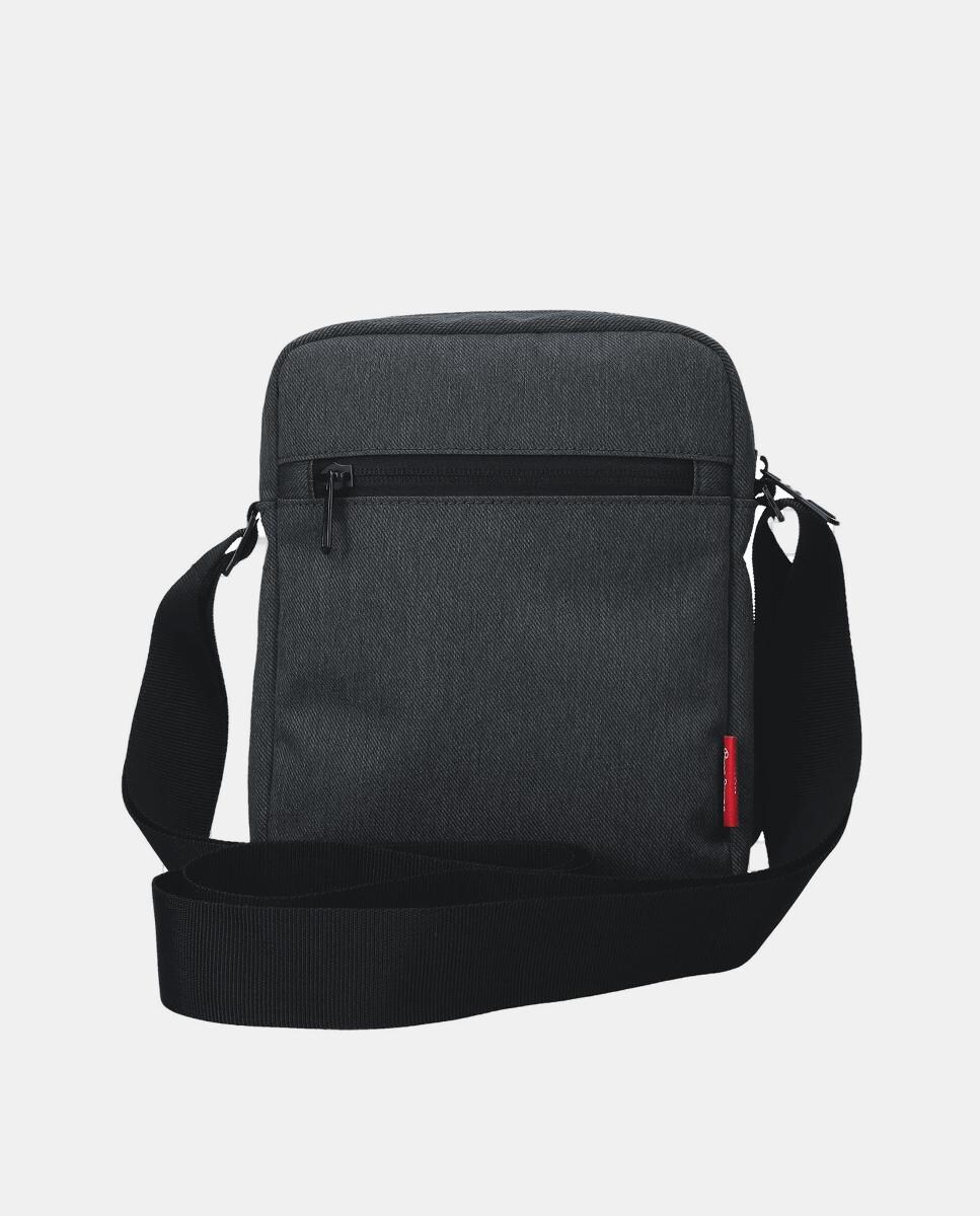 Mala a Tiracolo Média Whitton com Dois Compartimentos Preto-3