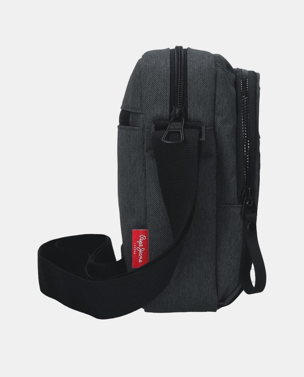 Mala a Tiracolo Média Whitton com Dois Compartimentos Preto-4