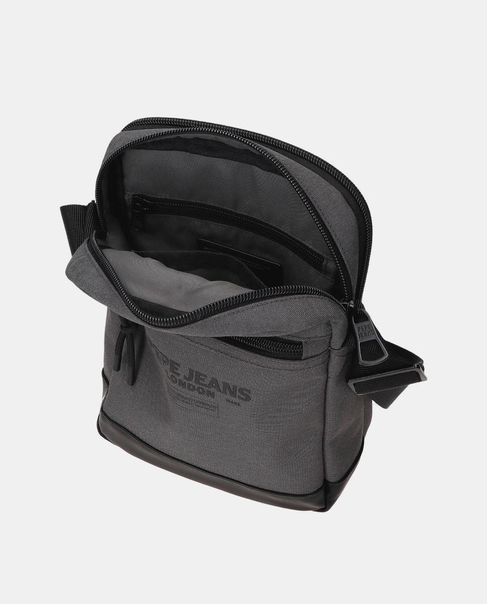 Mala a Tiracolo de Dois Compartimentos Waltford Cinzento-escuro-3