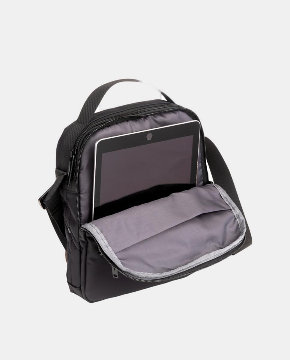 Mala a Tiracolo em Nylon Preto-4