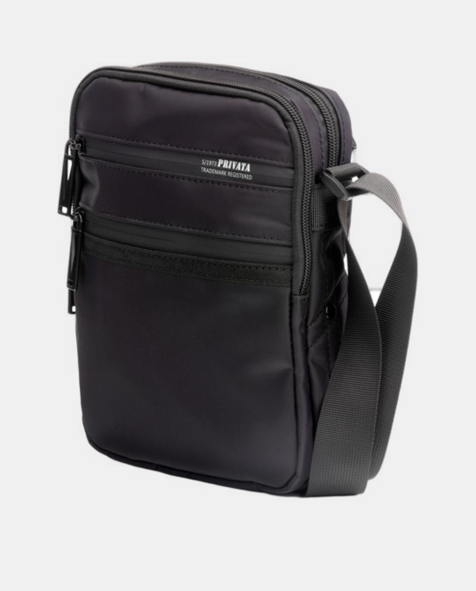 Mala a Tiracolo em Nylon Preto-3