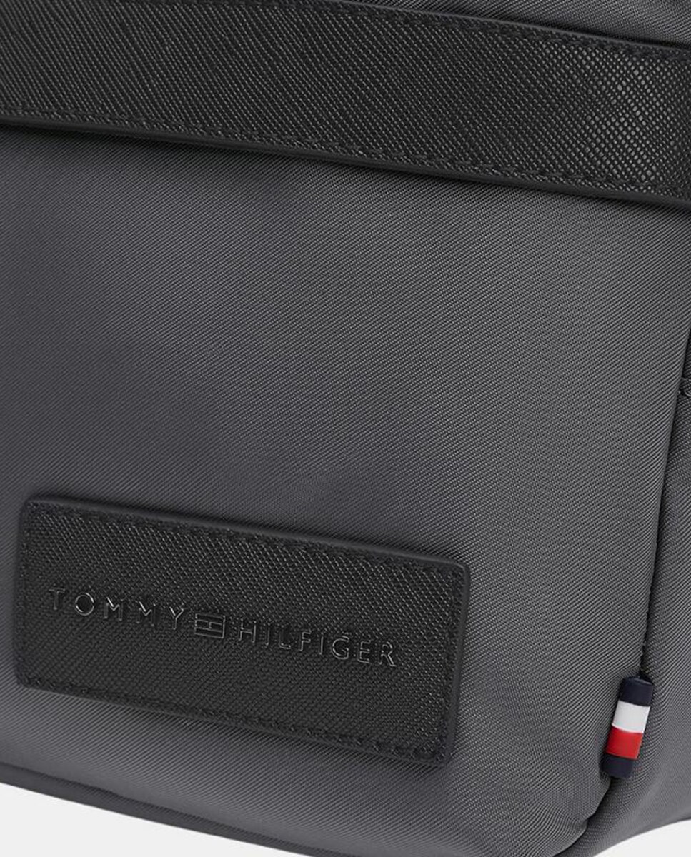 Nécessaire em Nylon com Desenho de Logótipo à Frente Cinzento-escuro-2