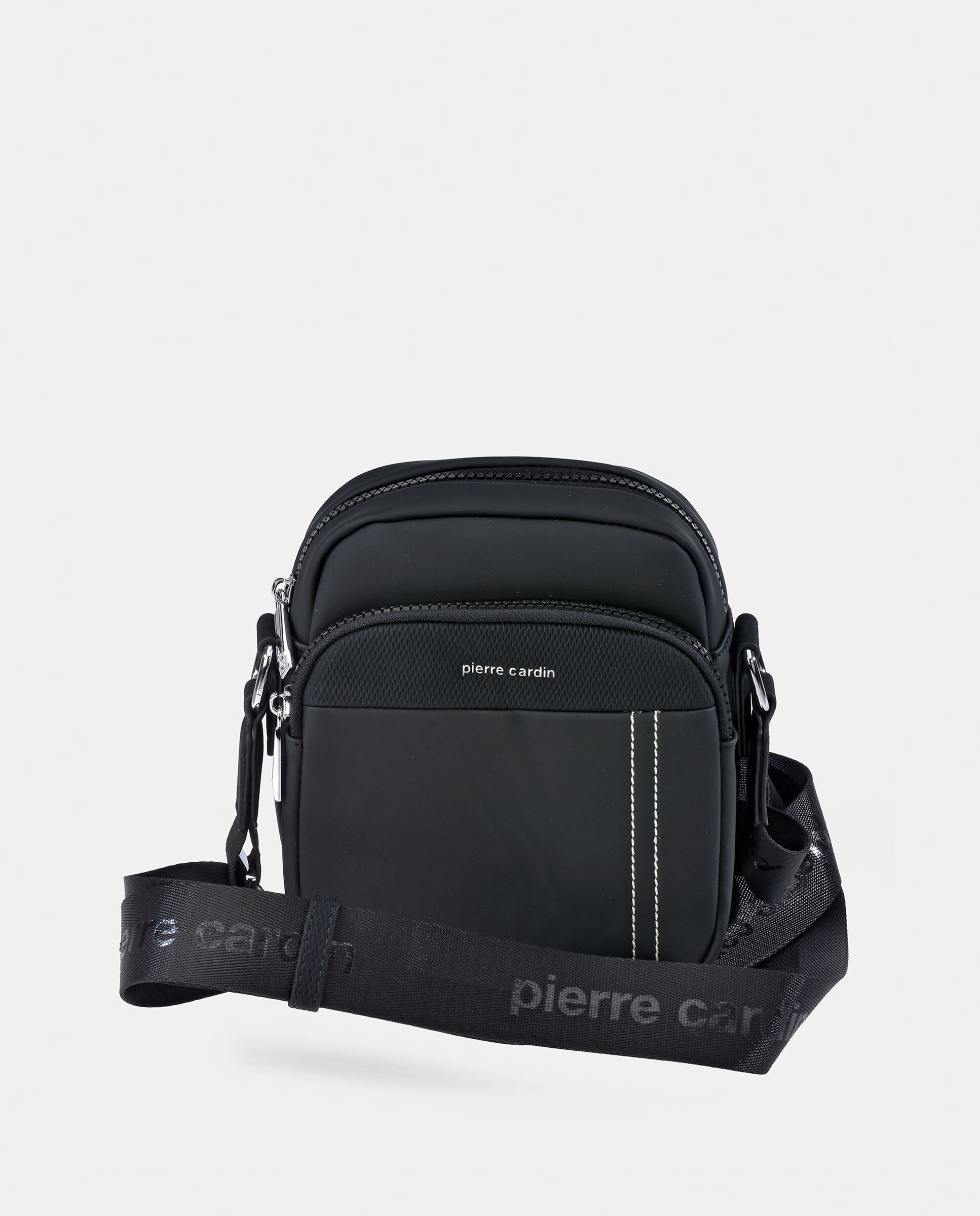 Bolso cruzar P.U de hombre - Pierre Cardin - Negro Negro-1