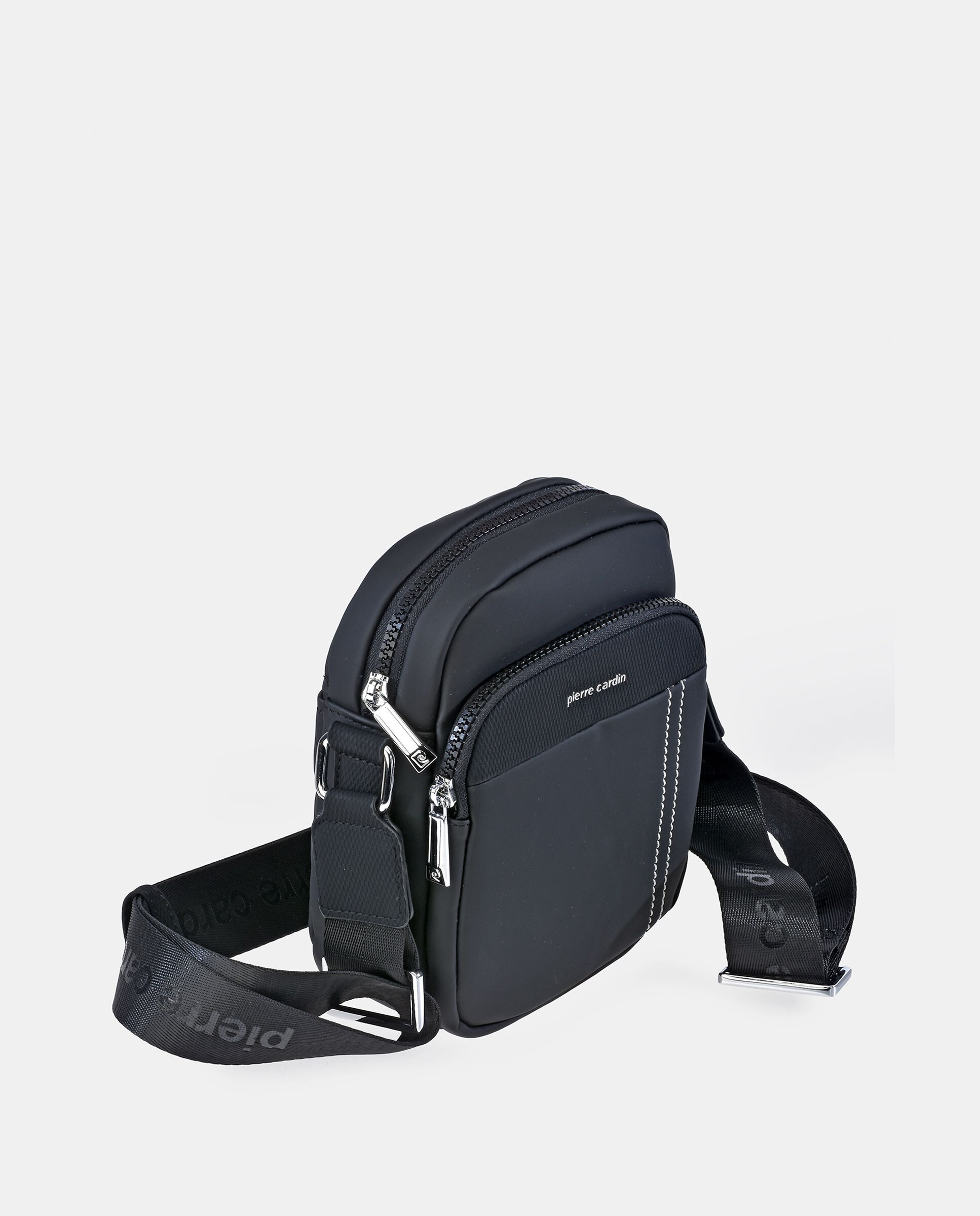 Bolso cruzar P.U de hombre - Pierre Cardin - Negro Negro-2