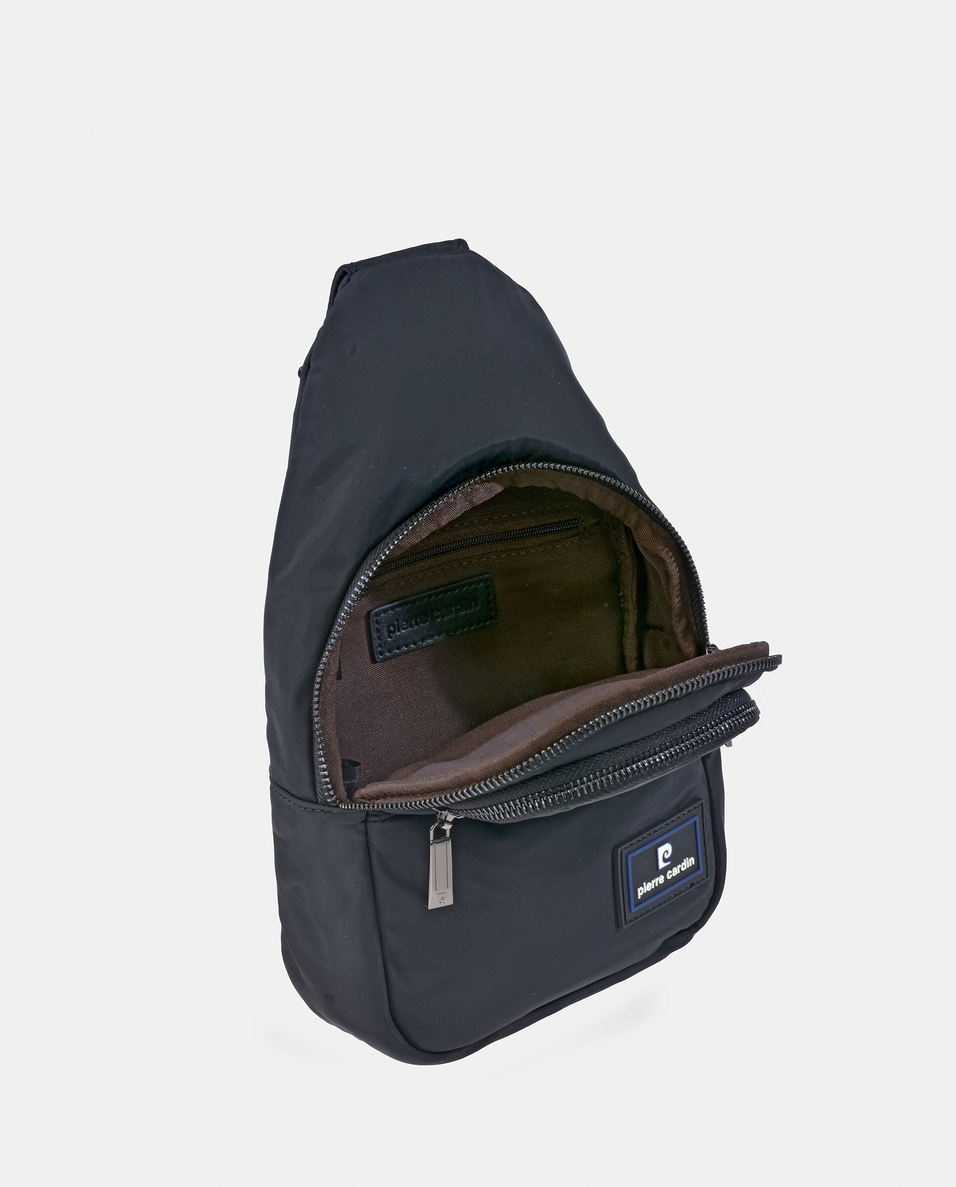 Bolso de hombro en nylon de hombre - Pierre Cardin - Negro Negro-4