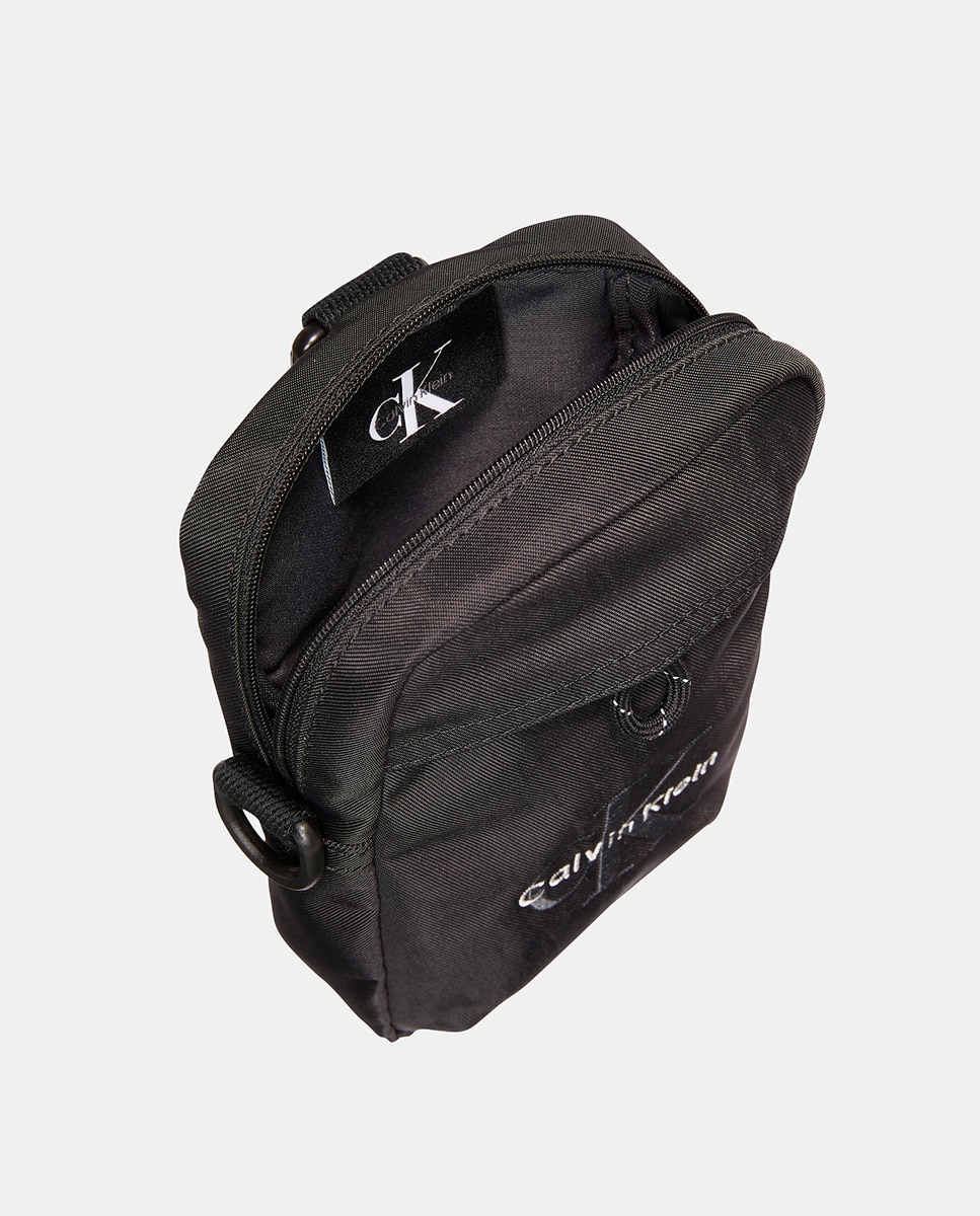 Mala a Tiracolo de Nylon Preto-2