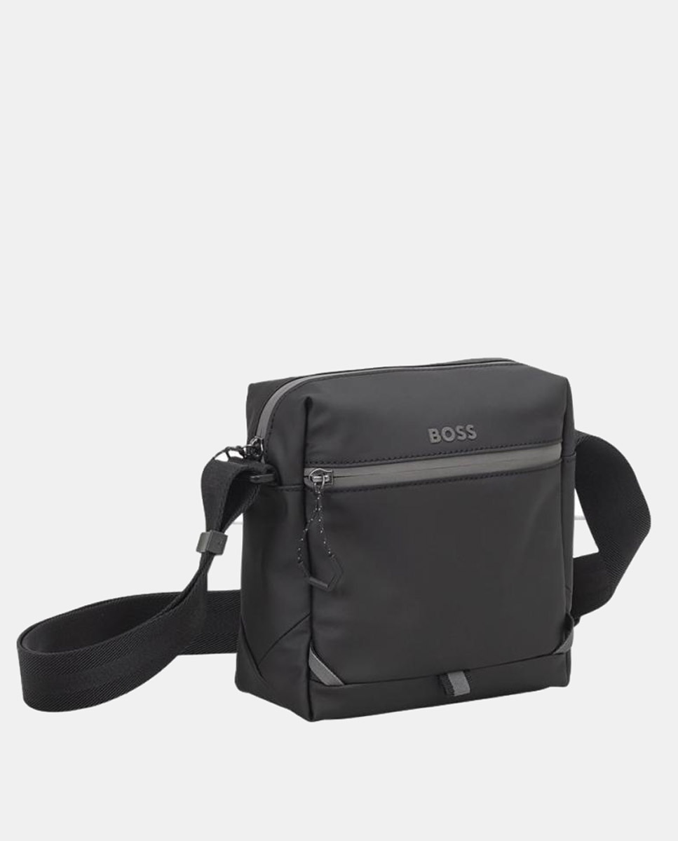 Mala a Tiracolo de Nylon Preto-1