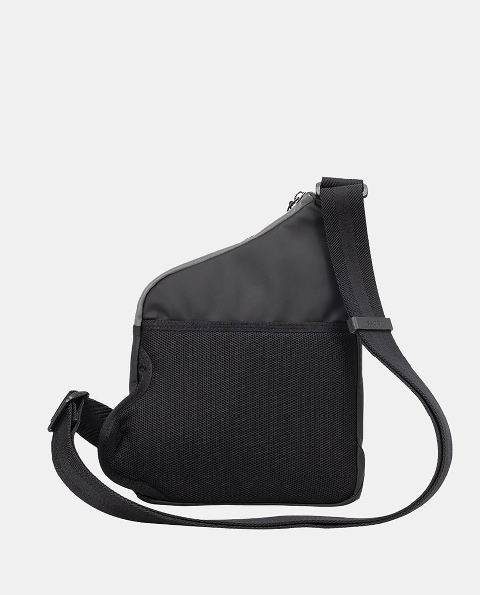 Mala a Tiracolo de Nylon Preto-2