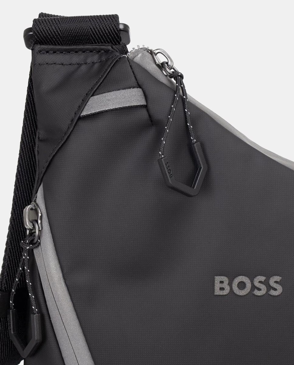 Mala a Tiracolo de Nylon Preto-3