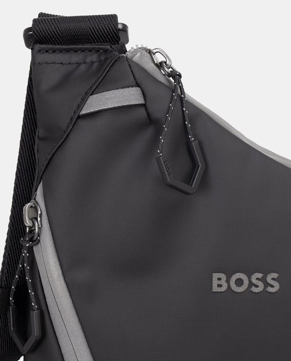 Mala a Tiracolo de Nylon Preto-3