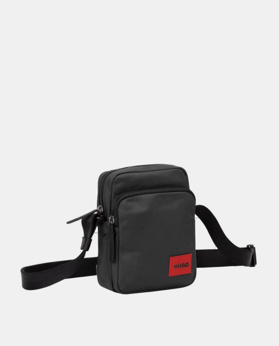 Mala a Tiracolo de Nylon Preto-1